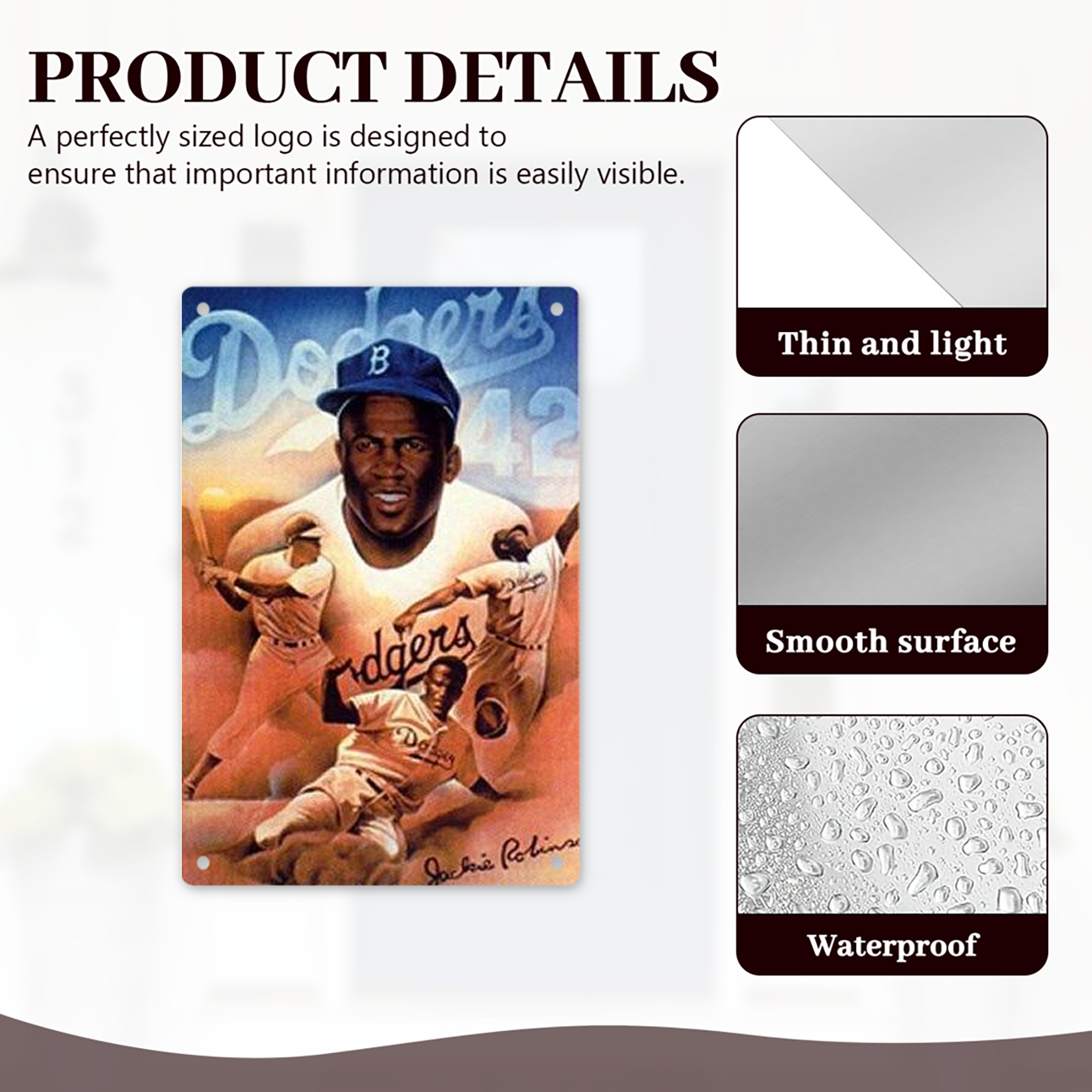  8x12inch Vertical Aluminum Sign - Durable Fade-Resistant Indoor/Outdoor Safety & Information Plaque For Office, Hotel, Restaurant, Bar, Public Spaces