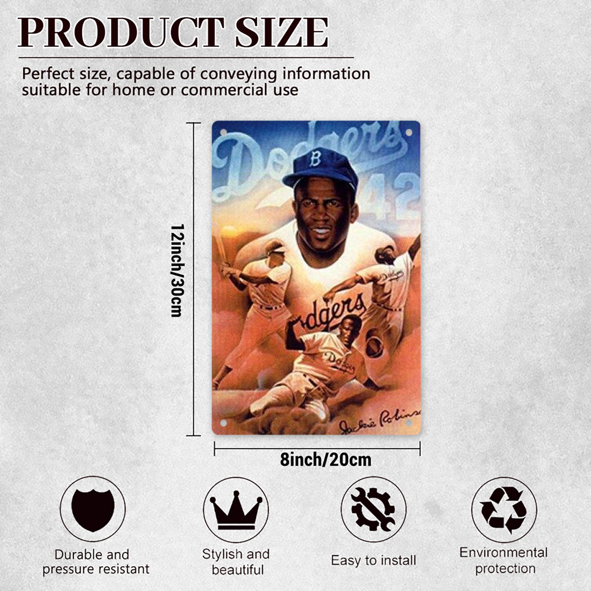  8x12inch Vertical Aluminum Sign - Durable Fade-Resistant Indoor/Outdoor Safety & Information Plaque For Office, Hotel, Restaurant, Bar, Public Spaces