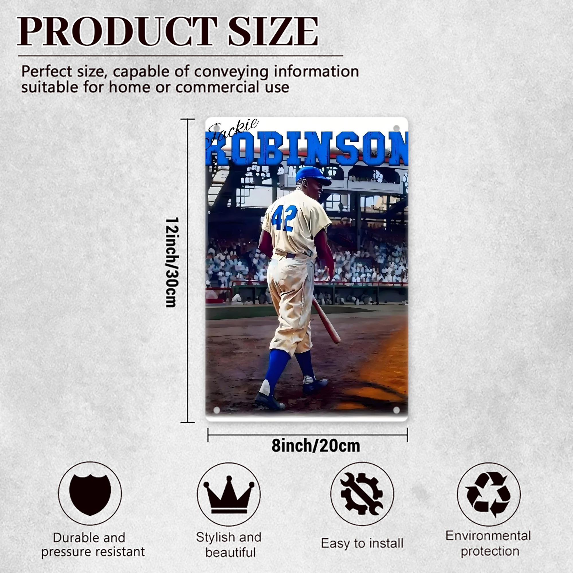  8x12inch Vertical Aluminum Sign - Durable Fade-Resistant Indoor/Outdoor Safety & Information Plaque For Office, Hotel, Restaurant, Bar, Public Spaces