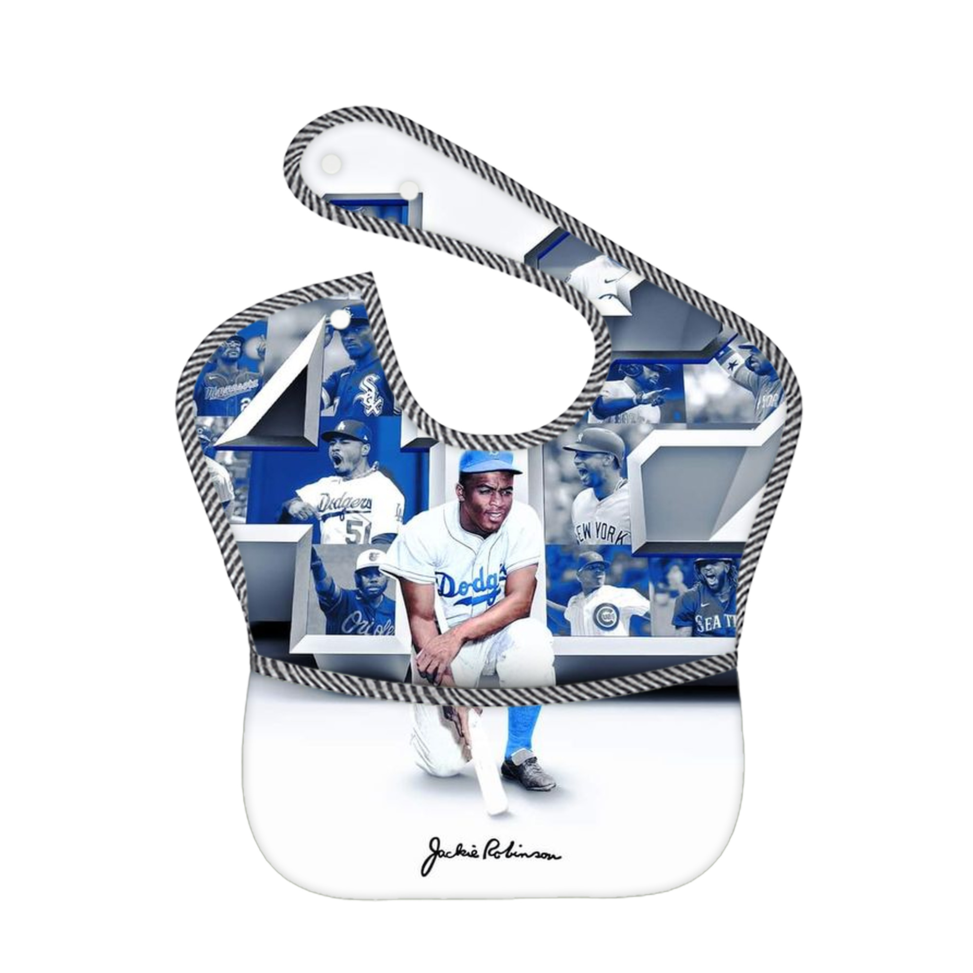  Adjustable Waterproof Toddler Bib – Full-Print Durable Polyester – Foldable Crumb Pocket – Easy Snap Closure – Soft