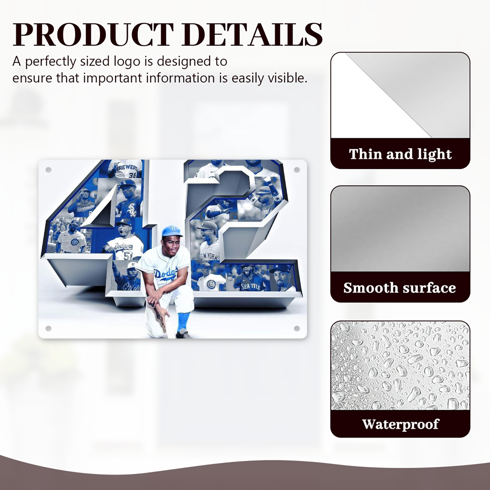  Decorative Aluminum Plaque – Horizontal Design – Durable, Stylish, Easy To Install – Ideal For Home, Office, Bar, And More