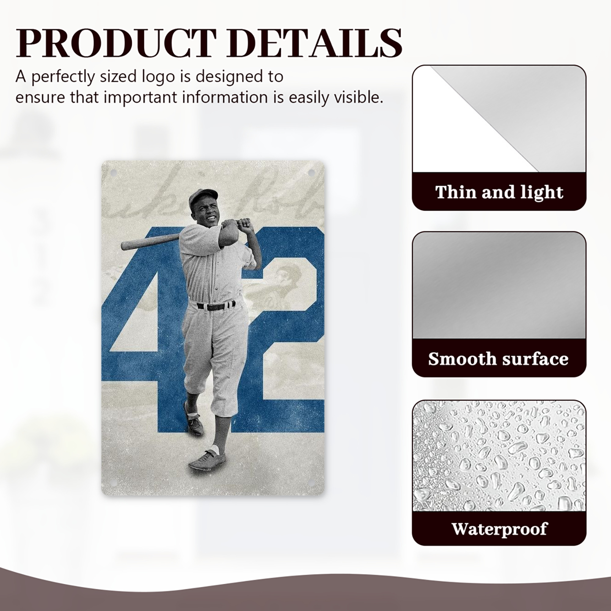  8x12inch Vertical Aluminum Sign - Durable Fade-Resistant Indoor/Outdoor Safety & Information Plaque For Office, Hotel, Restaurant, Bar, Public Spaces