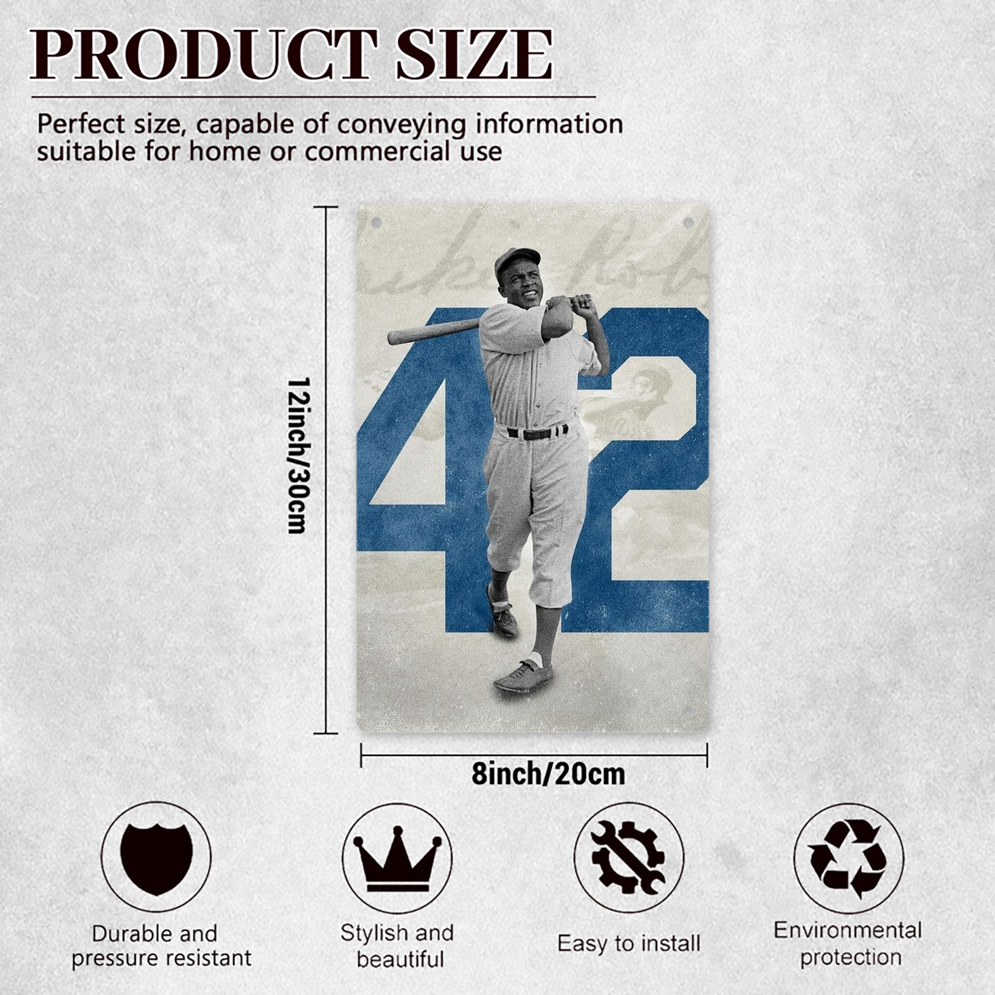  8x12inch Vertical Aluminum Sign - Durable Fade-Resistant Indoor/Outdoor Safety & Information Plaque For Office, Hotel, Restaurant, Bar, Public Spaces