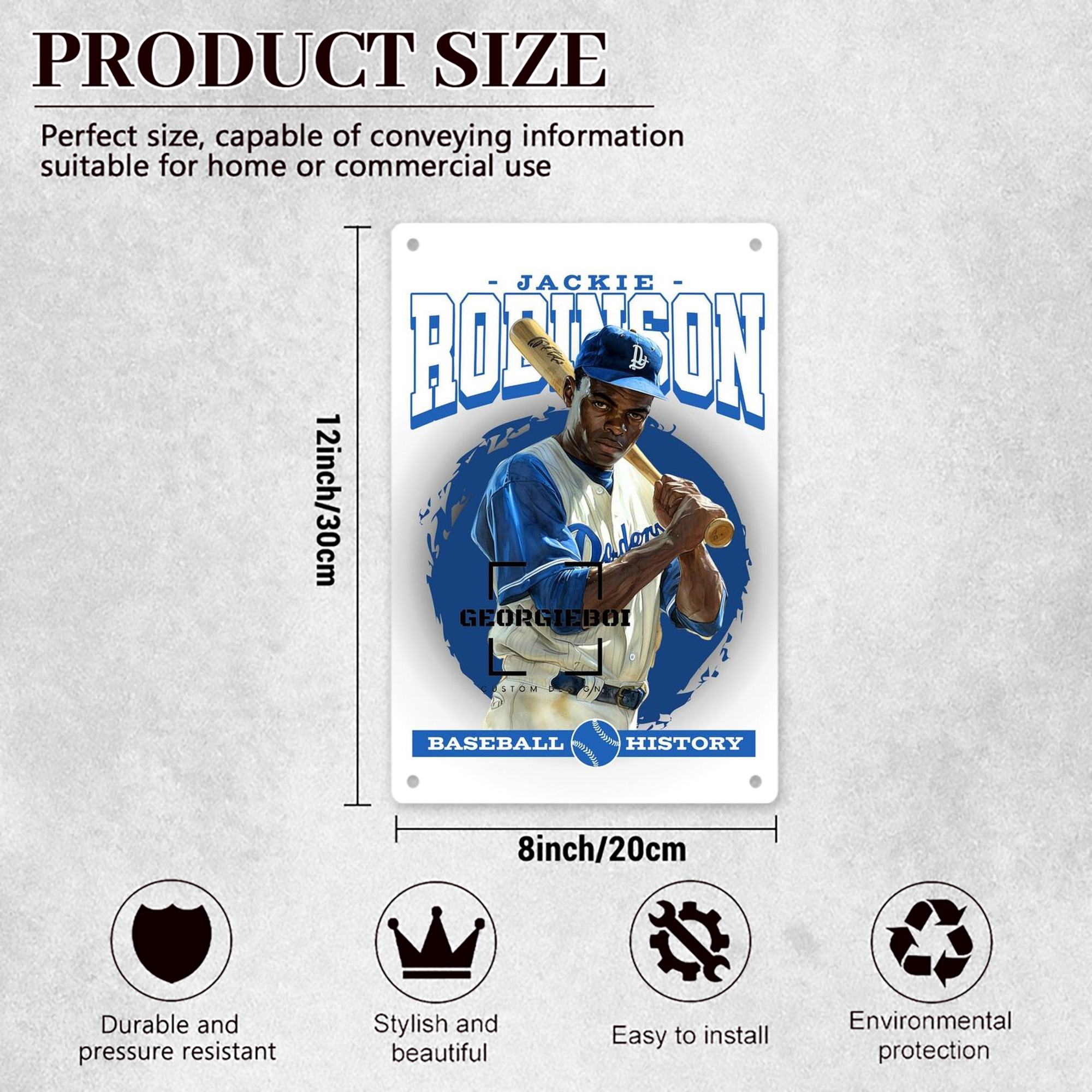  8x12inch Vertical Aluminum Sign - Durable Fade-Resistant Indoor/Outdoor Safety & Information Plaque For Office, Hotel, Restaurant, Bar, Public Spaces