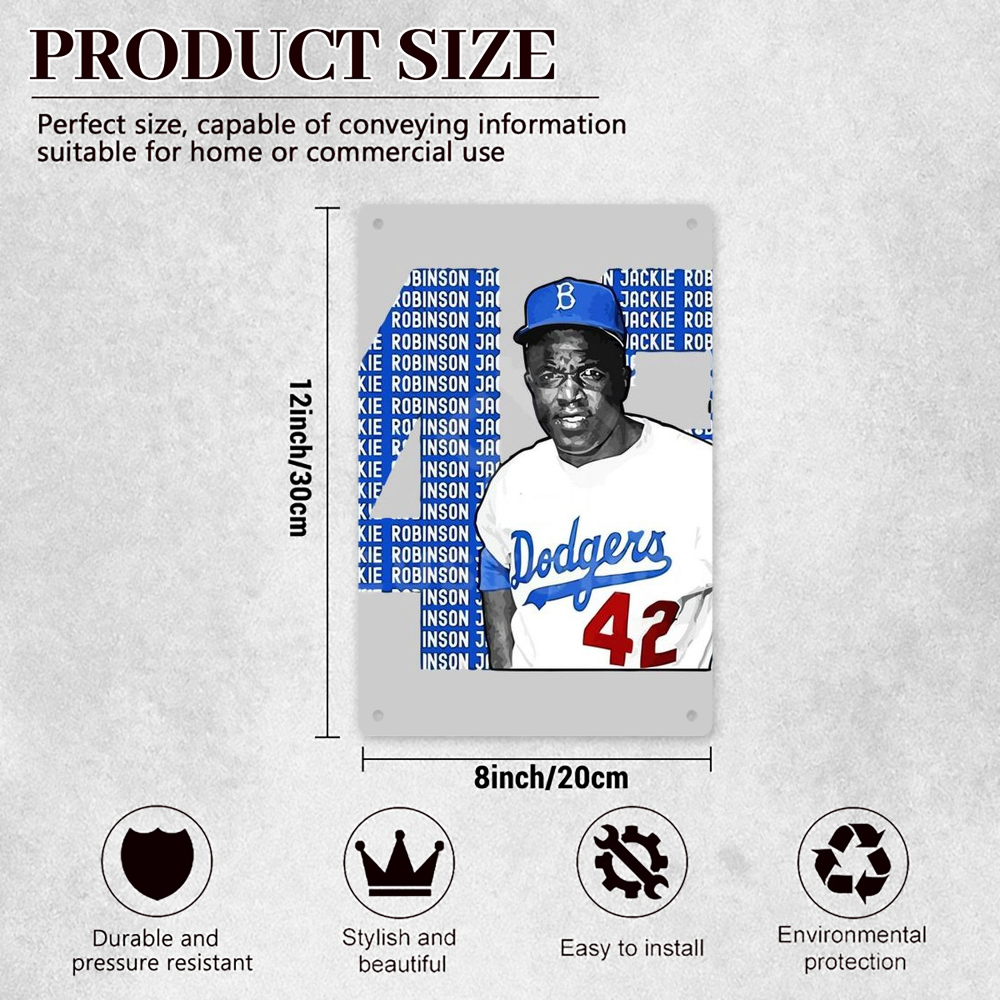  8x12inch Vertical Aluminum Sign - Durable Fade-Resistant Indoor/Outdoor Safety & Information Plaque For Office, Hotel, Restaurant, Bar, Public Spaces