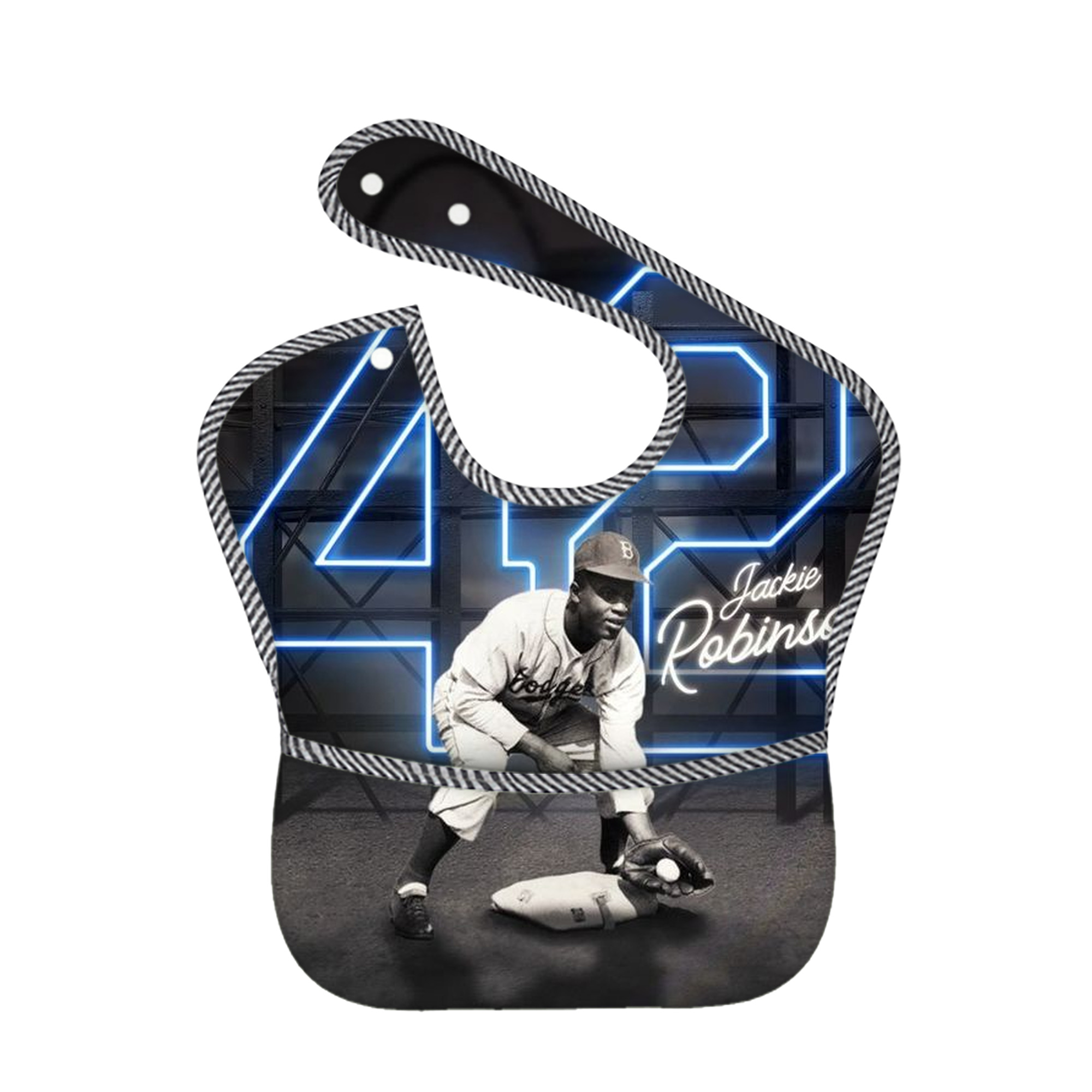  Adjustable Waterproof Toddler Bib – Full-Print Durable Polyester – Foldable Crumb Pocket – Easy Snap Closure – Soft