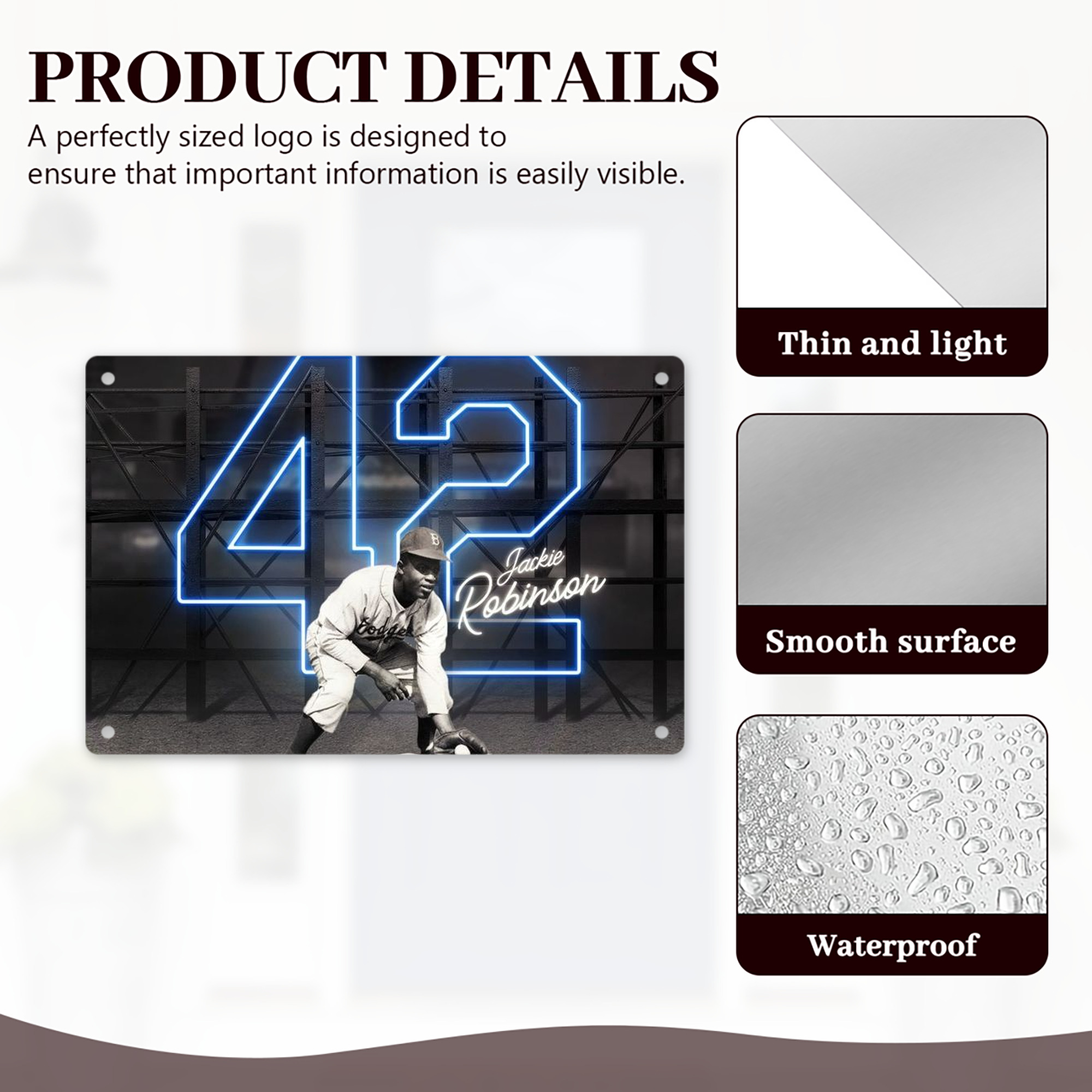  Decorative Aluminum Plaque – Horizontal Design – Durable, Stylish, Easy To Install – Ideal For Home, Office, Bar, And More