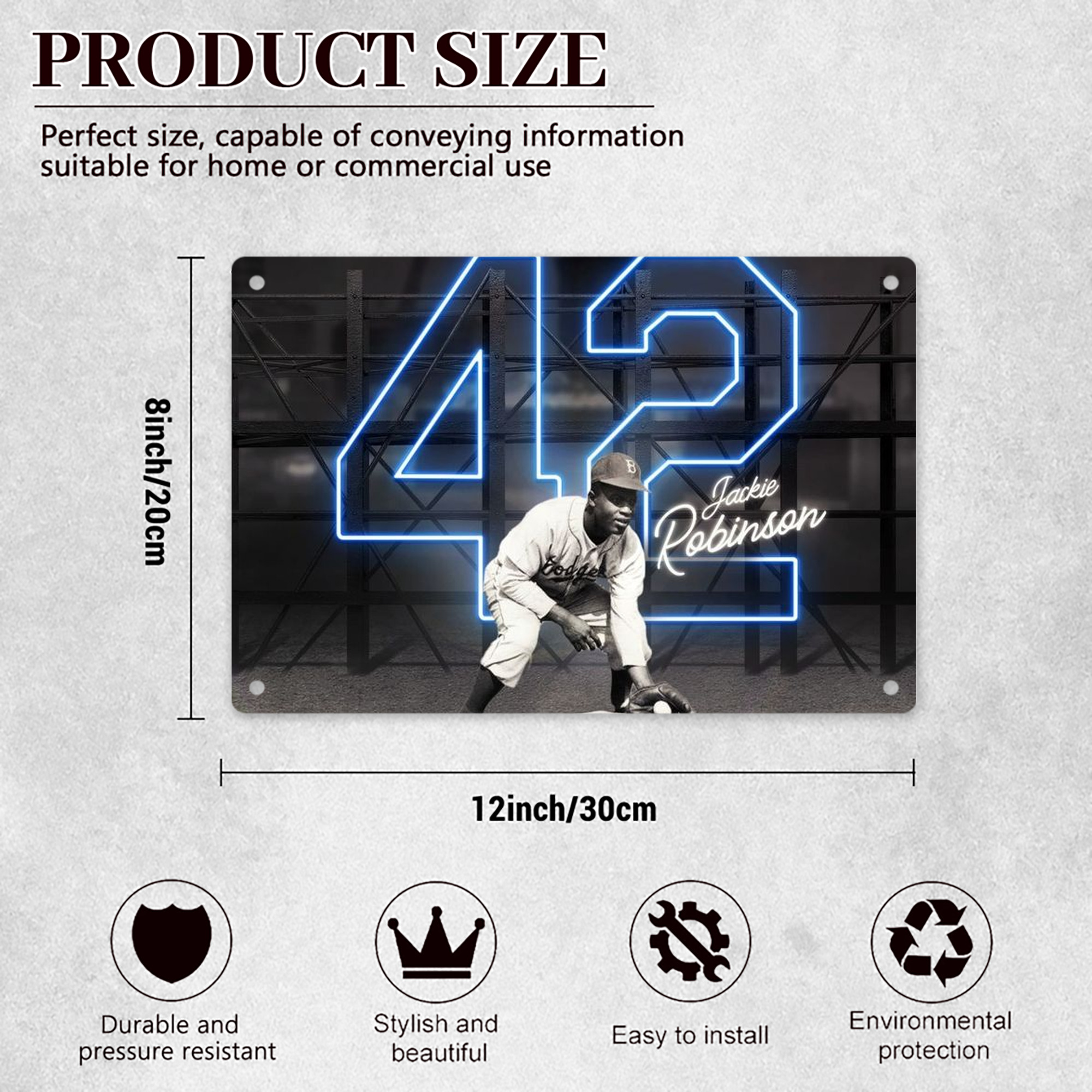  Decorative Aluminum Plaque – Horizontal Design – Durable, Stylish, Easy To Install – Ideal For Home, Office, Bar, And More