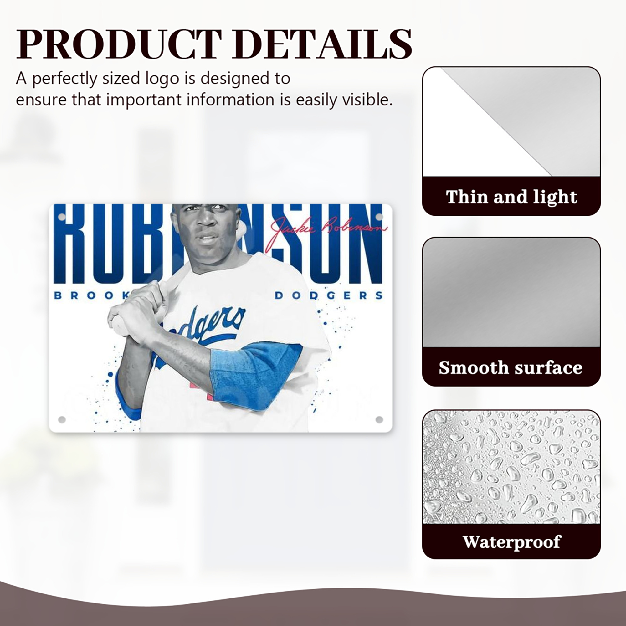  Decorative Aluminum Plaque – Horizontal Design – Durable, Stylish, Easy To Install – Ideal For Home, Office, Bar, And More