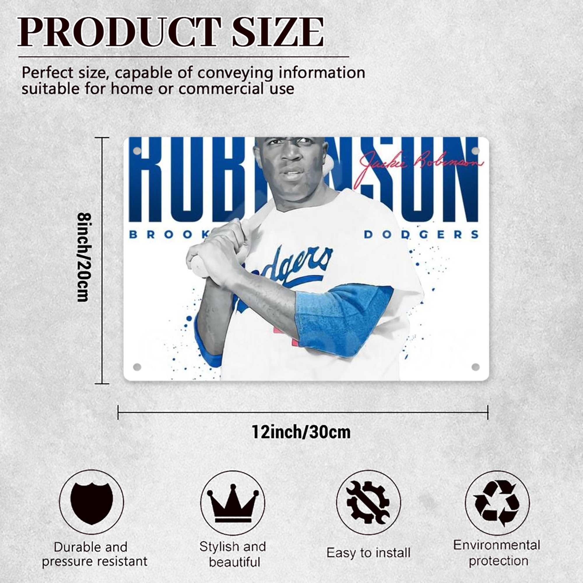  Decorative Aluminum Plaque – Horizontal Design – Durable, Stylish, Easy To Install – Ideal For Home, Office, Bar, And More