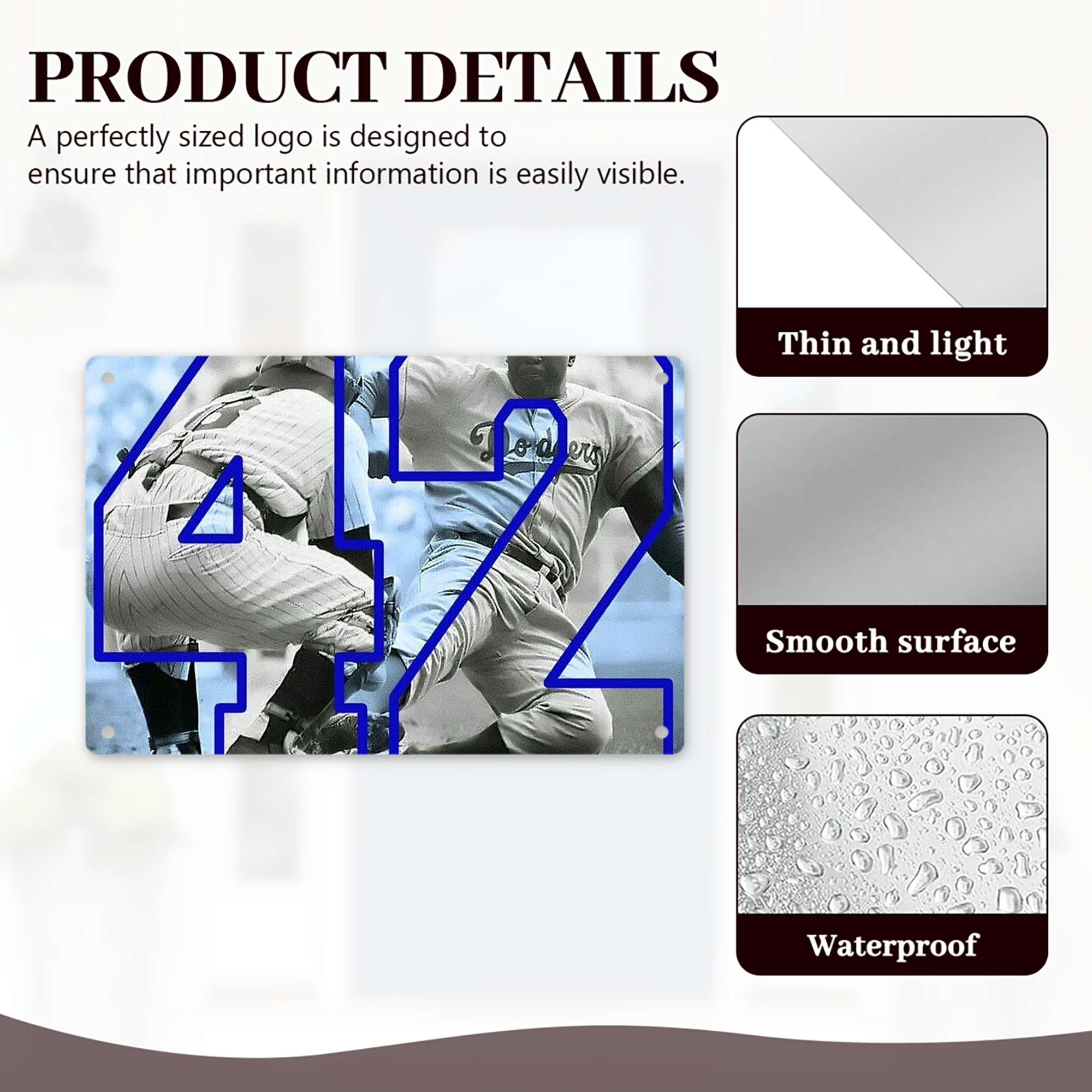  Decorative Aluminum Plaque – Horizontal Design – Durable, Stylish, Easy To Install – Ideal For Home, Office, Bar, And More