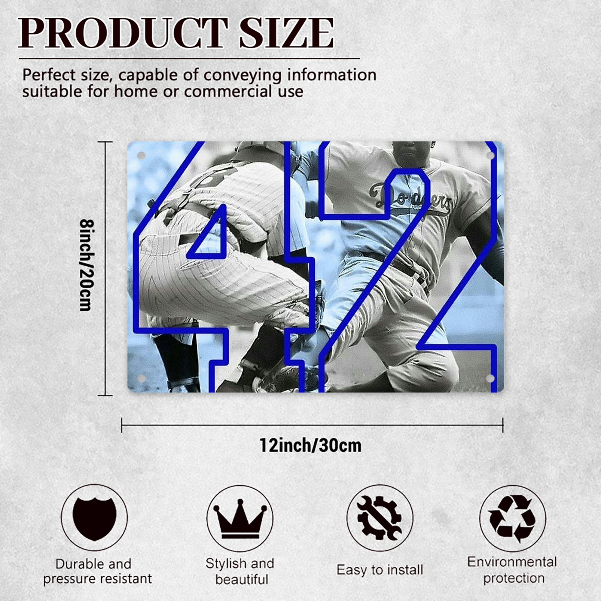  Decorative Aluminum Plaque – Horizontal Design – Durable, Stylish, Easy To Install – Ideal For Home, Office, Bar, And More