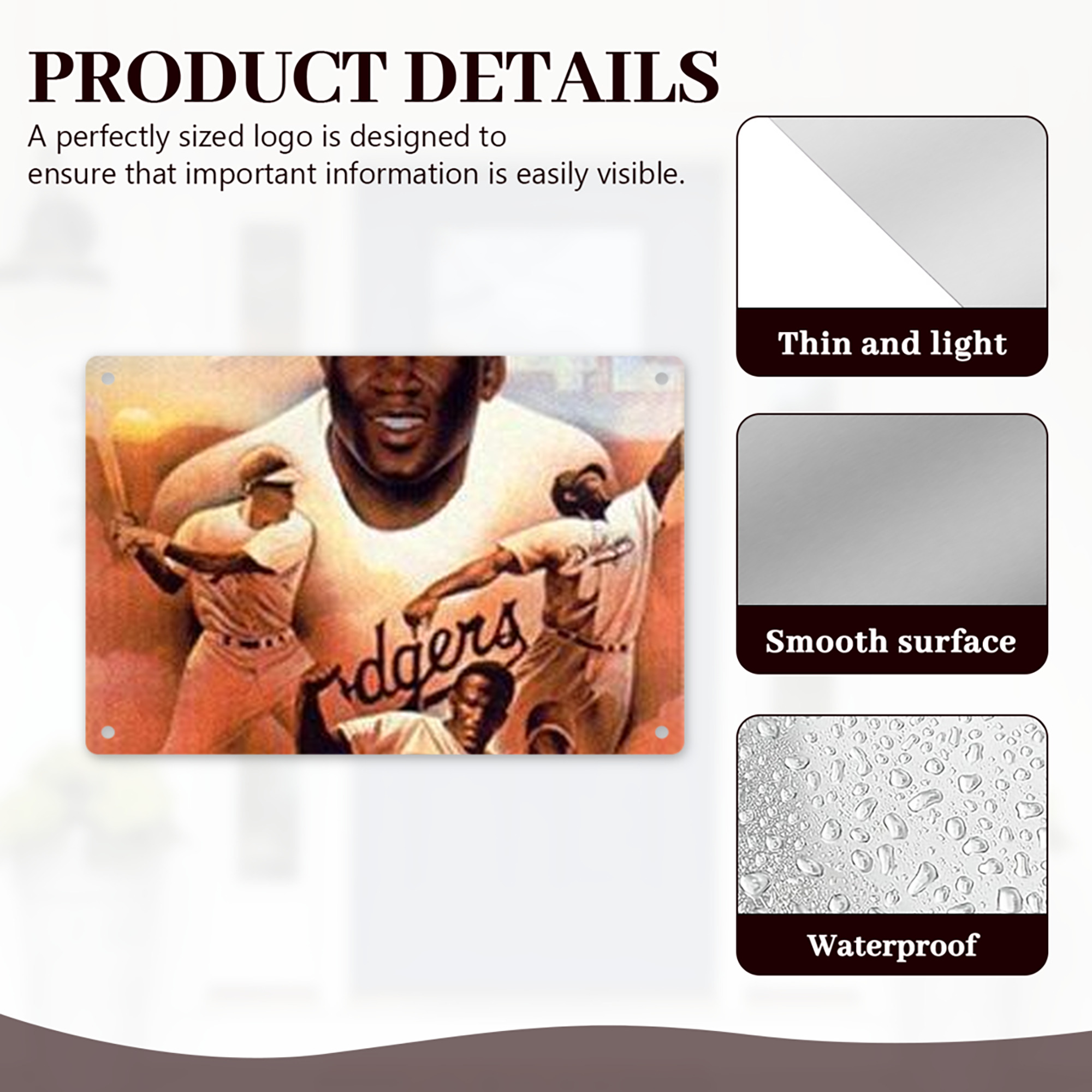  Decorative Aluminum Plaque – Horizontal Design – Durable, Stylish, Easy To Install – Ideal For Home, Office, Bar, And More