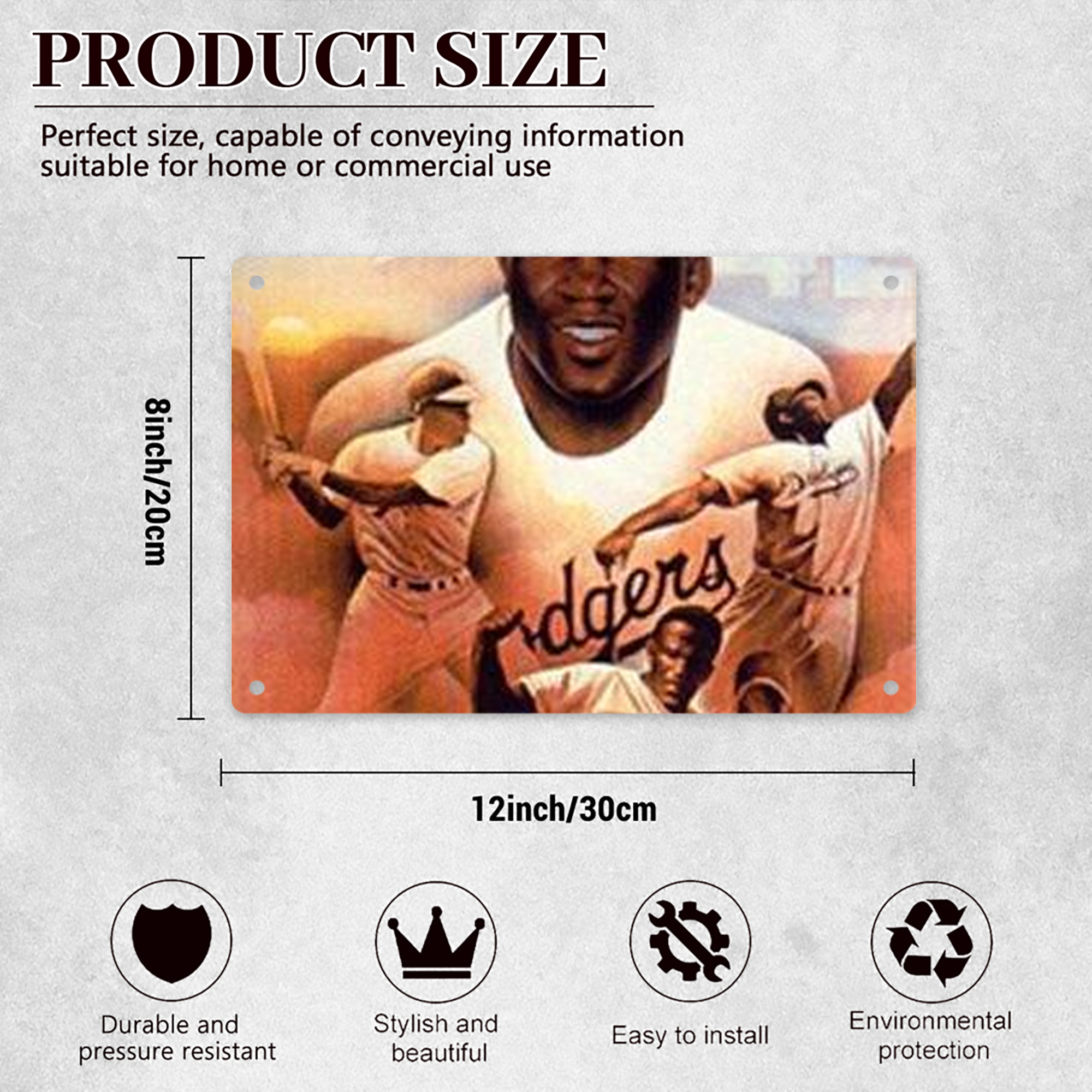  Decorative Aluminum Plaque – Horizontal Design – Durable, Stylish, Easy To Install – Ideal For Home, Office, Bar, And More