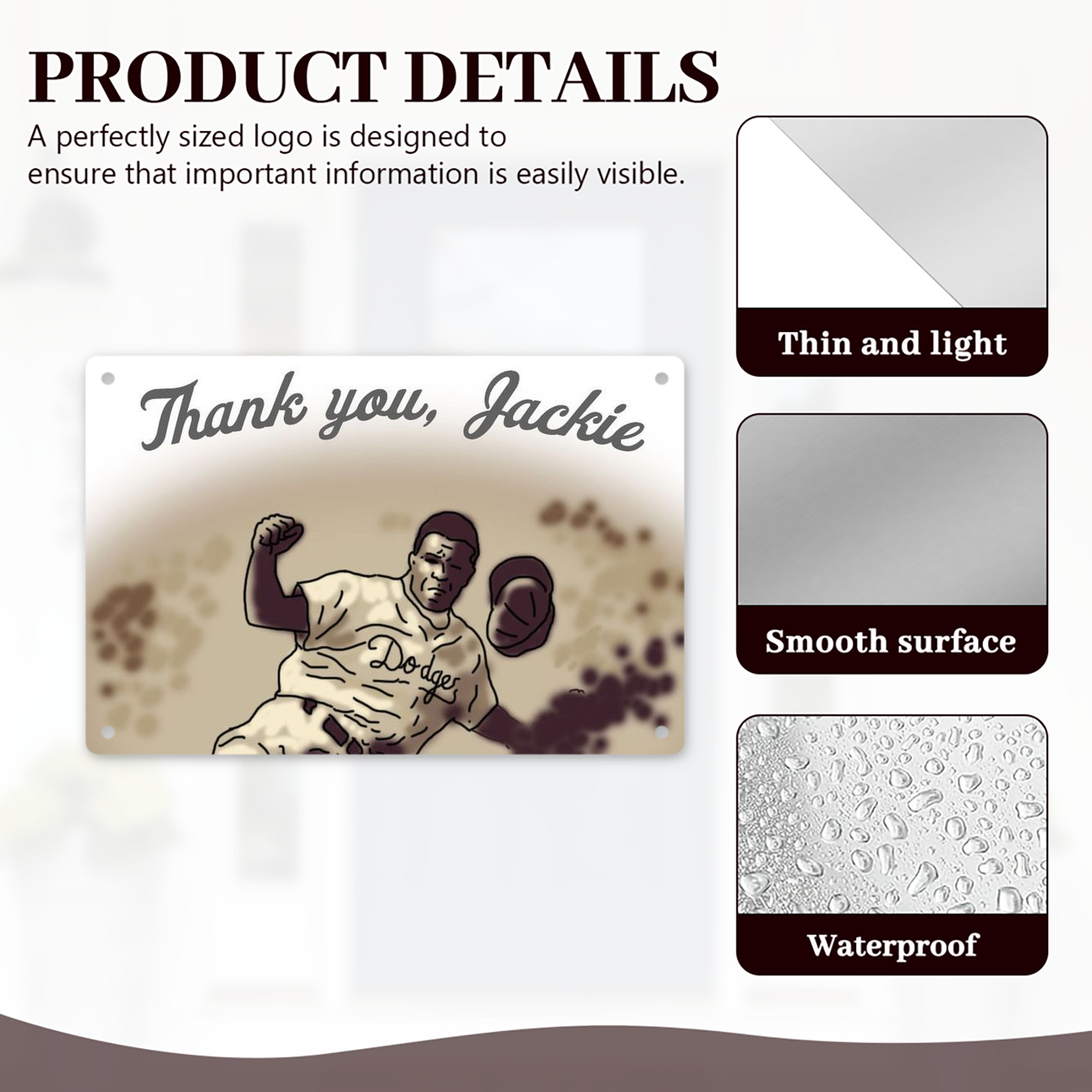  Decorative Aluminum Plaque – Horizontal Design – Durable, Stylish, Easy To Install – Ideal For Home, Office, Bar, And More