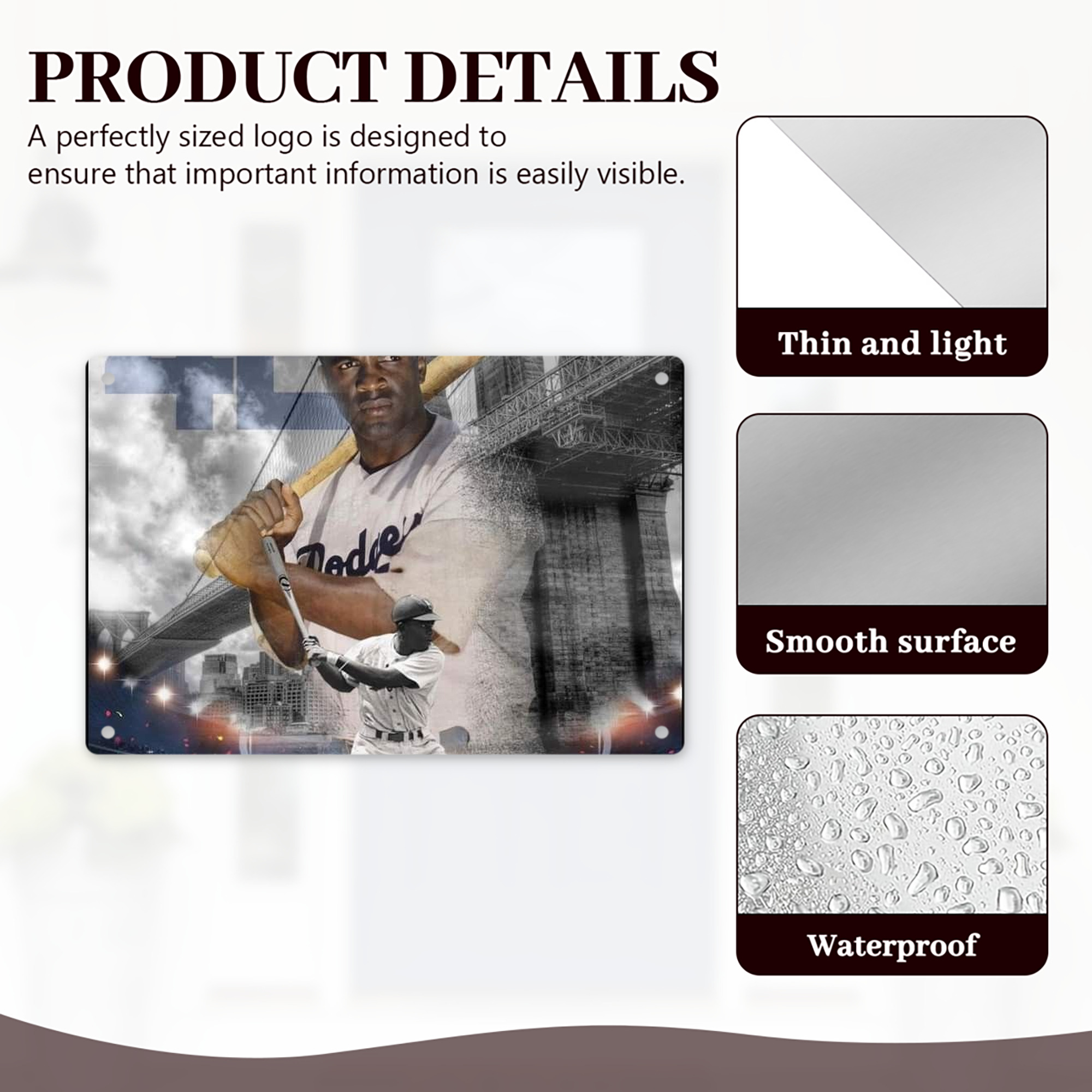  Decorative Aluminum Plaque – Horizontal Design – Durable, Stylish, Easy To Install – Ideal For Home, Office, Bar, And More