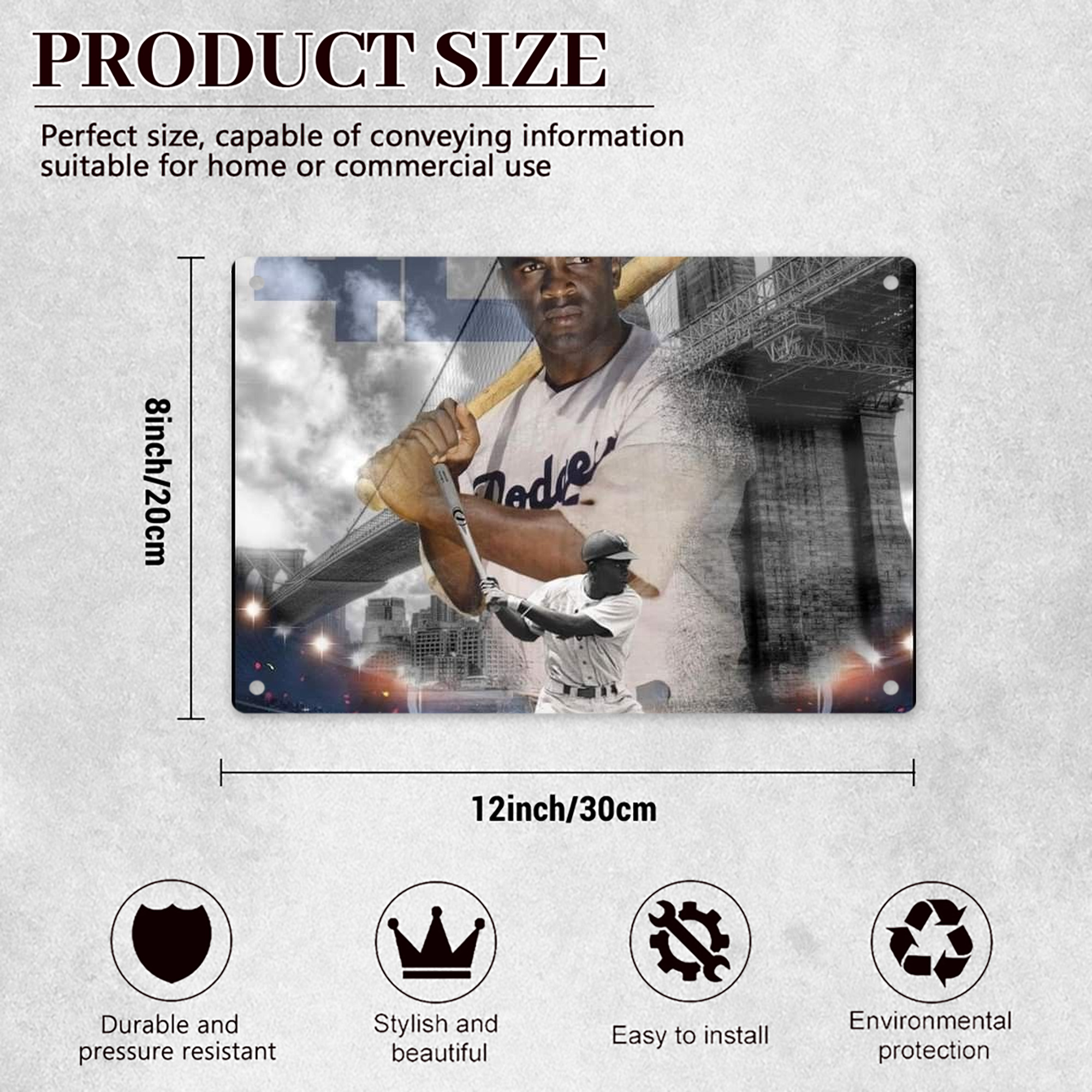  Decorative Aluminum Plaque – Horizontal Design – Durable, Stylish, Easy To Install – Ideal For Home, Office, Bar, And More