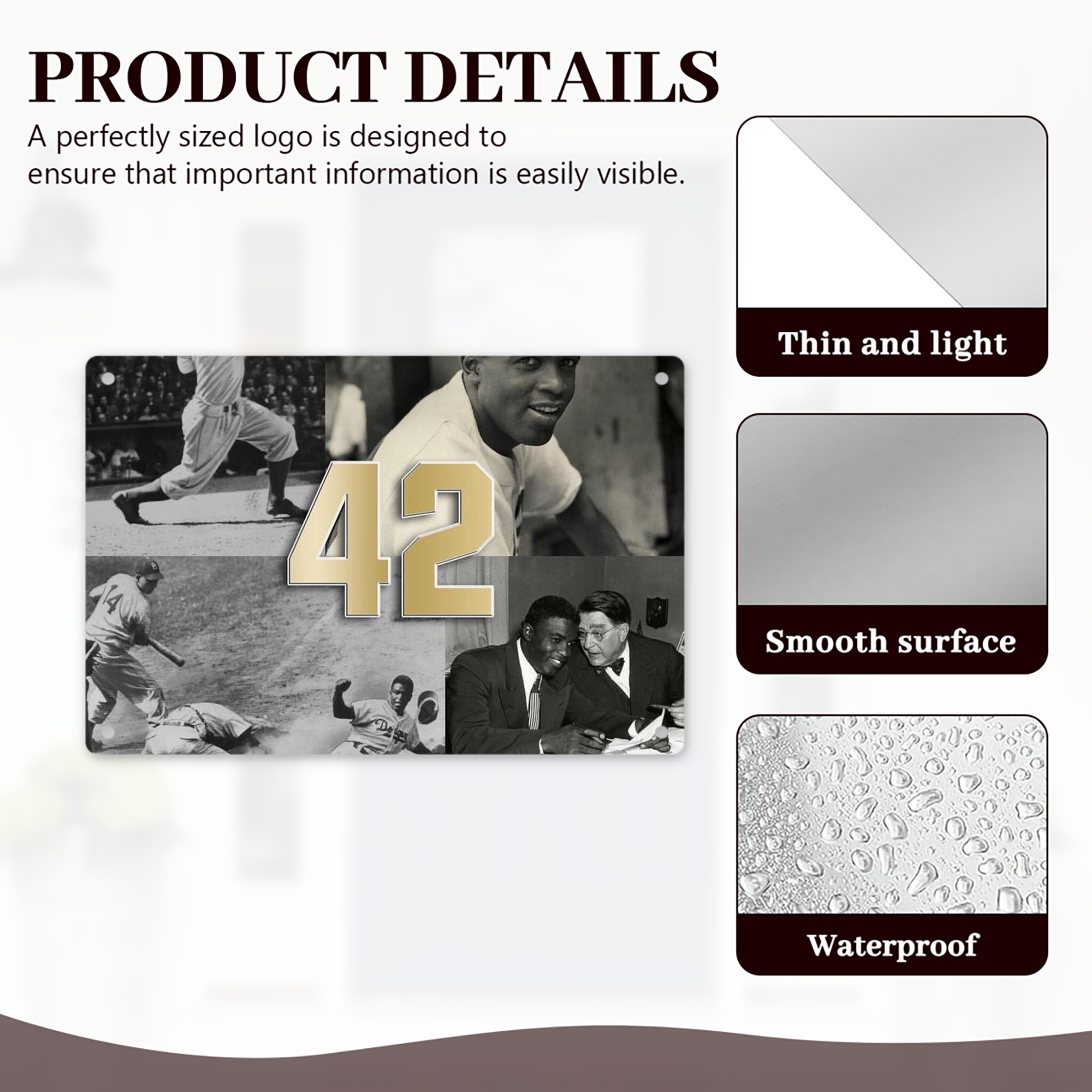  Decorative Aluminum Plaque – Horizontal Design – Durable, Stylish, Easy To Install – Ideal For Home, Office, Bar, And More