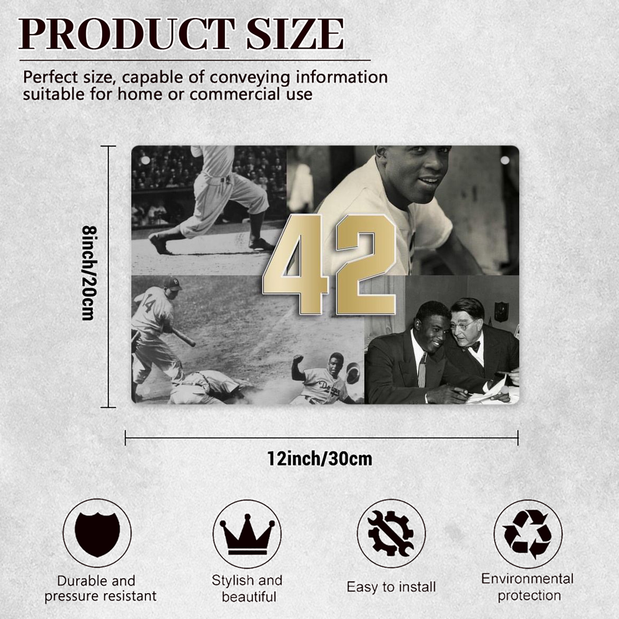  Decorative Aluminum Plaque – Horizontal Design – Durable, Stylish, Easy To Install – Ideal For Home, Office, Bar, And More