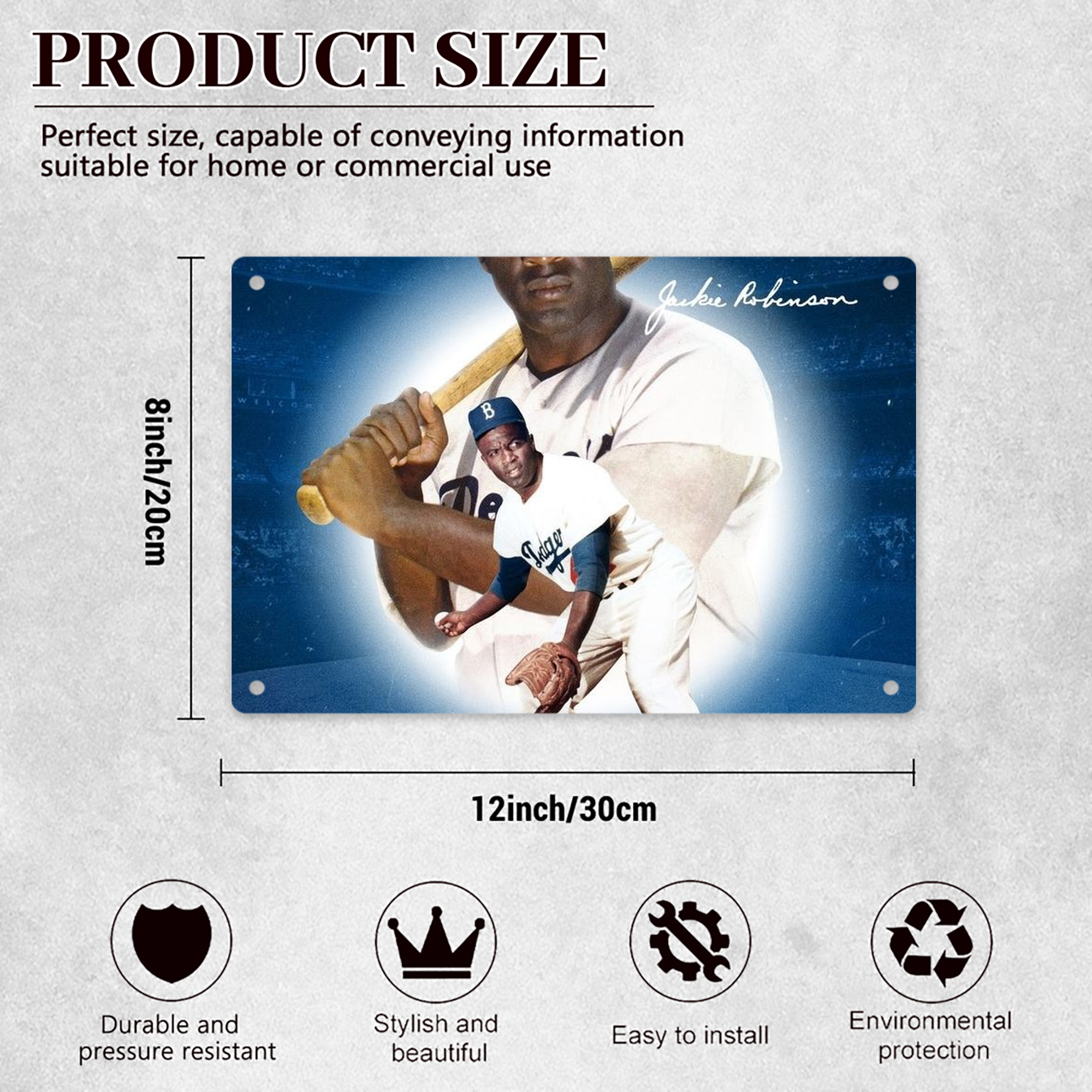  Decorative Aluminum Plaque – Horizontal Design – Durable, Stylish, Easy To Install – Ideal For Home, Office, Bar, And More