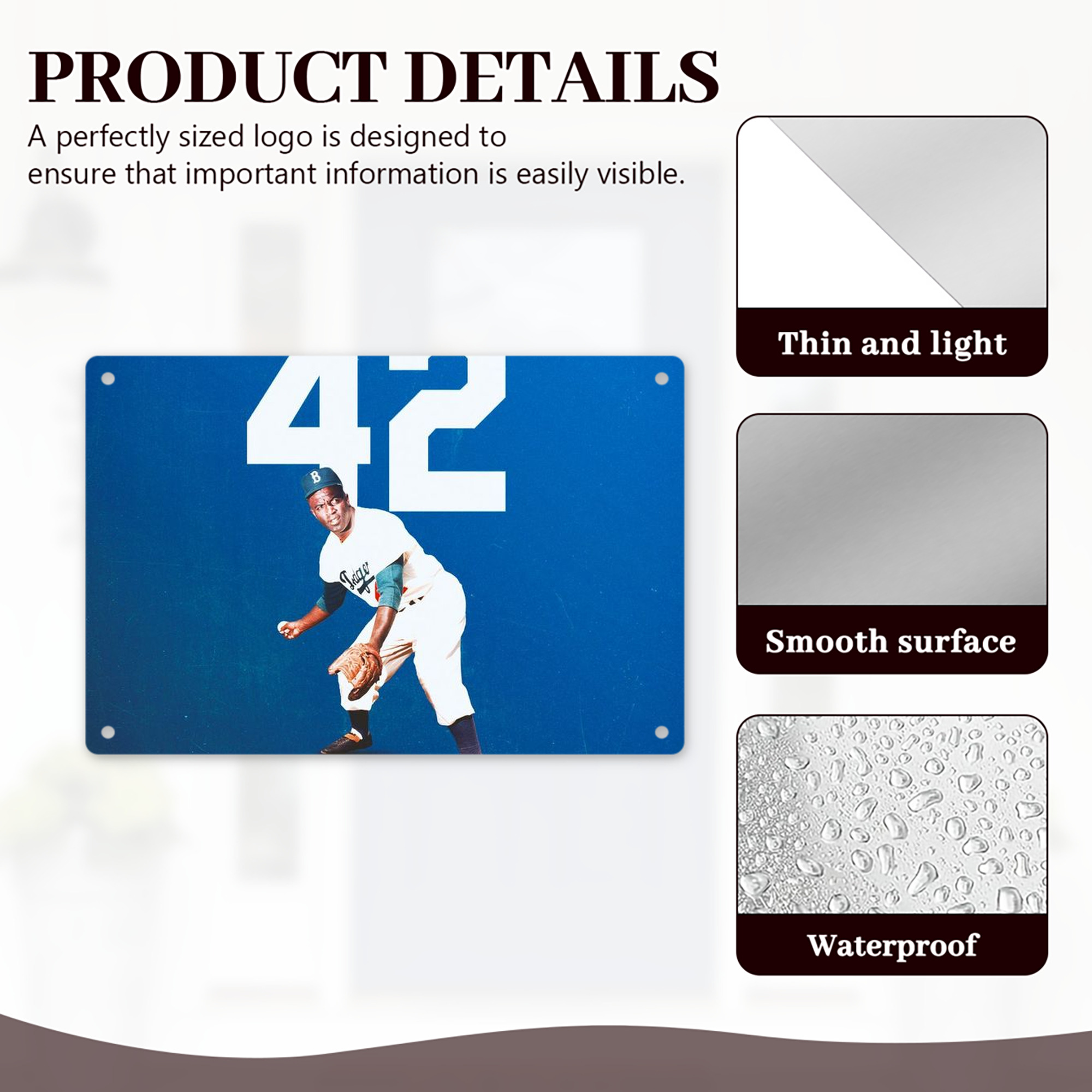  Decorative Aluminum Plaque – Horizontal Design – Durable, Stylish, Easy To Install – Ideal For Home, Office, Bar, And More