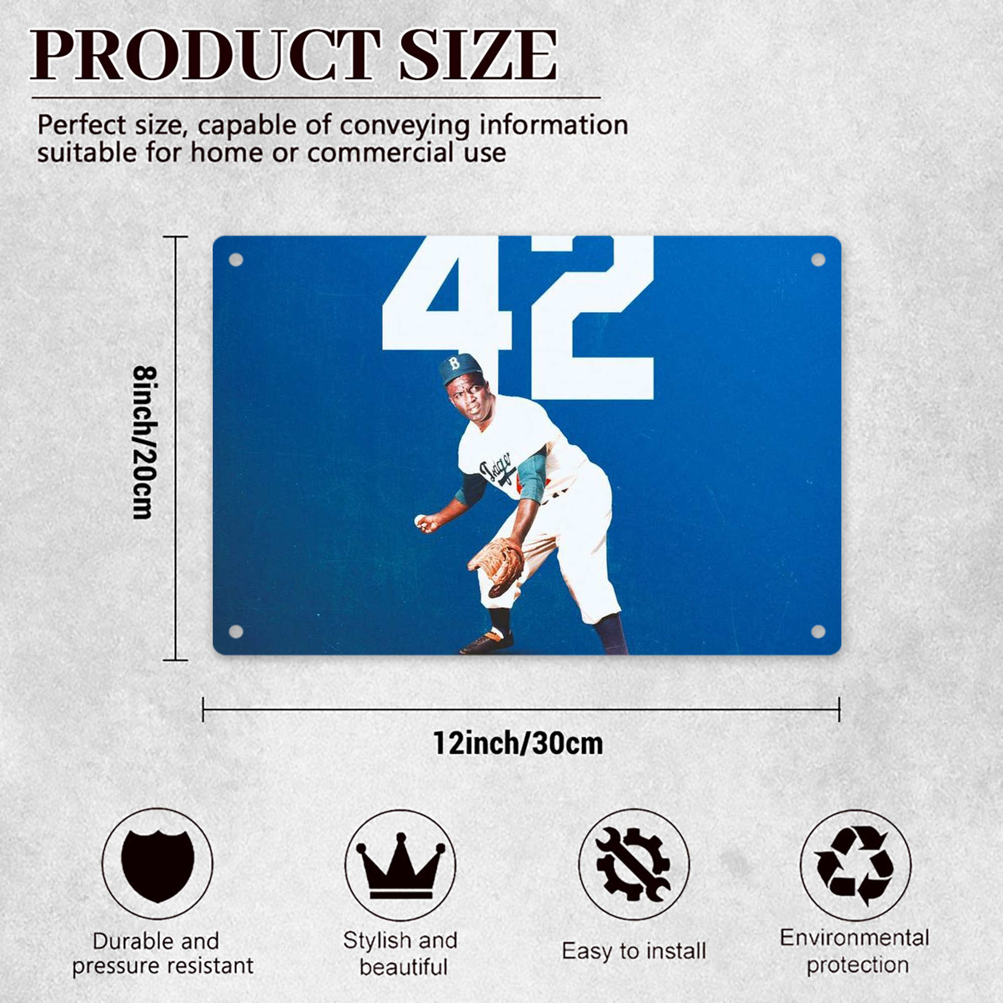  Decorative Aluminum Plaque – Horizontal Design – Durable, Stylish, Easy To Install – Ideal For Home, Office, Bar, And More