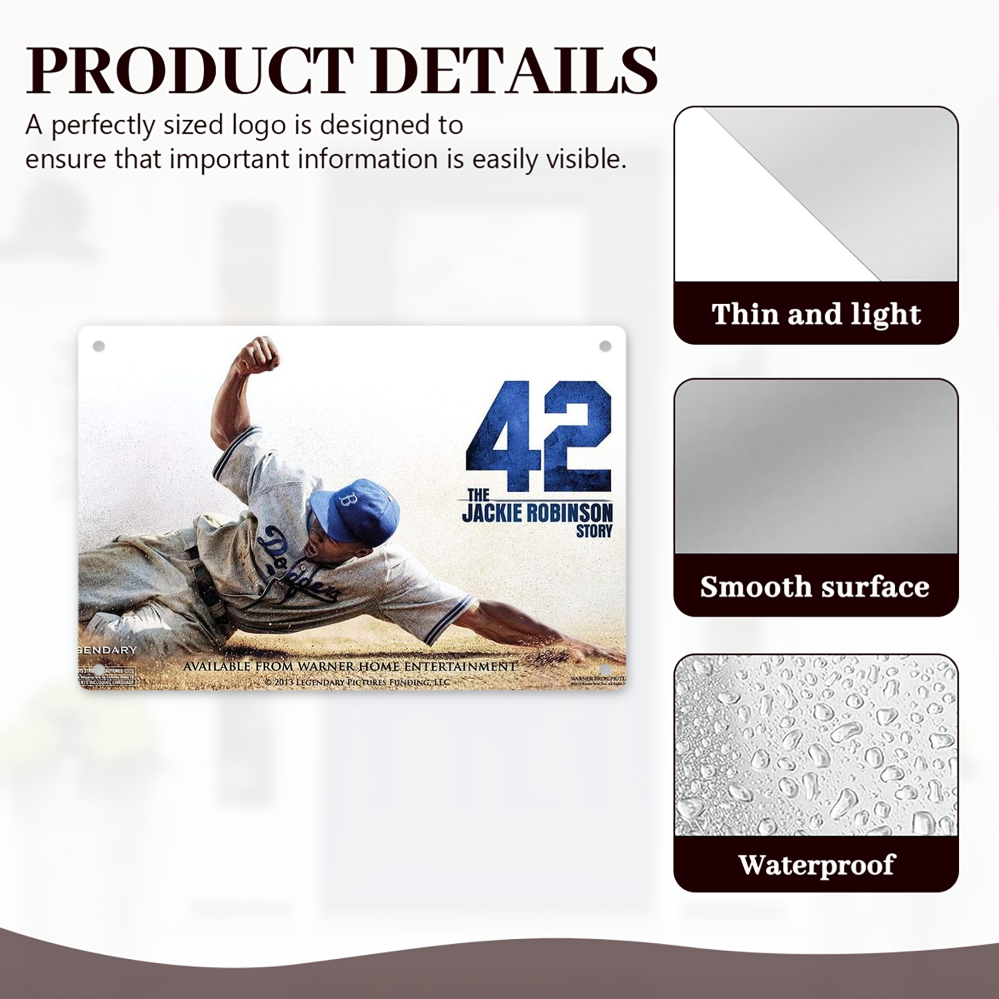  Decorative Aluminum Plaque – Horizontal Design – Durable, Stylish, Easy To Install – Ideal For Home, Office, Bar, And More