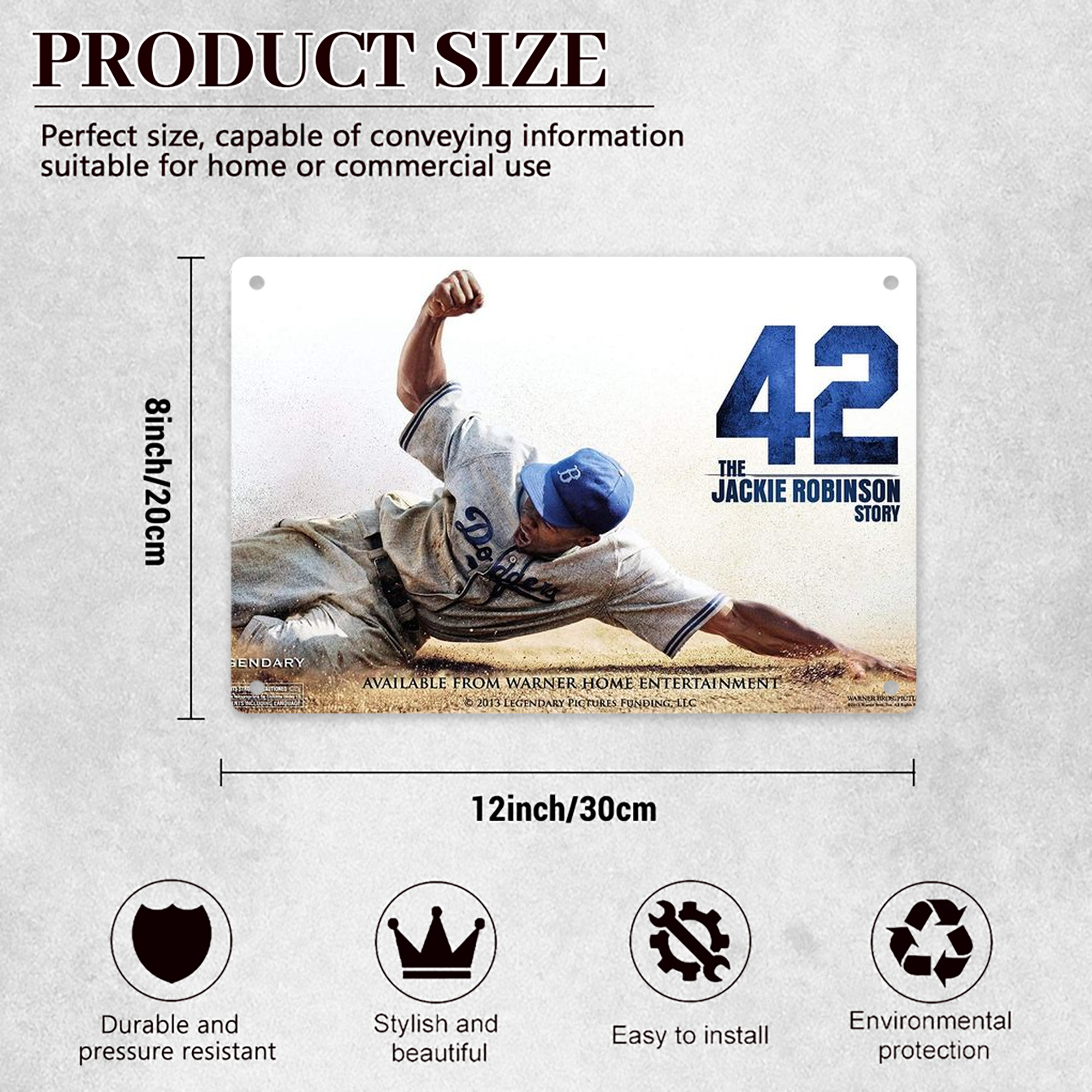  Decorative Aluminum Plaque – Horizontal Design – Durable, Stylish, Easy To Install – Ideal For Home, Office, Bar, And More