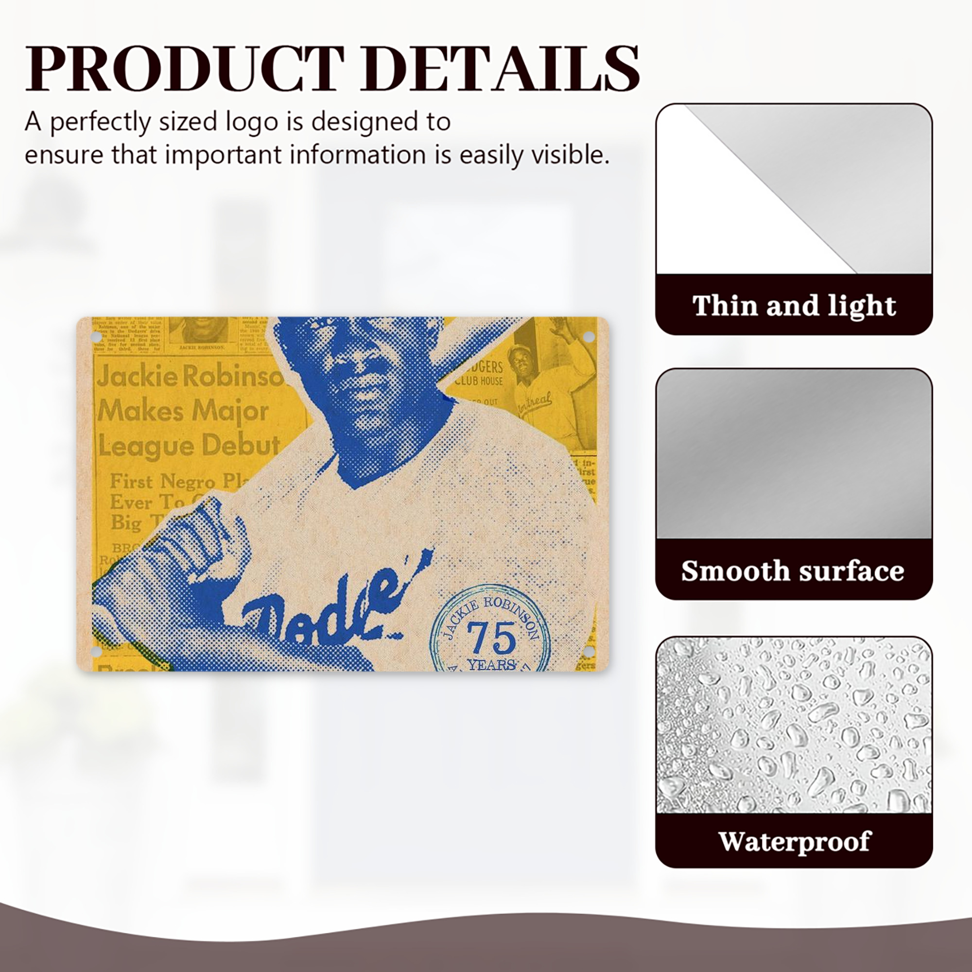  Decorative Aluminum Plaque – Horizontal Design – Durable, Stylish, Easy To Install – Ideal For Home, Office, Bar, And More