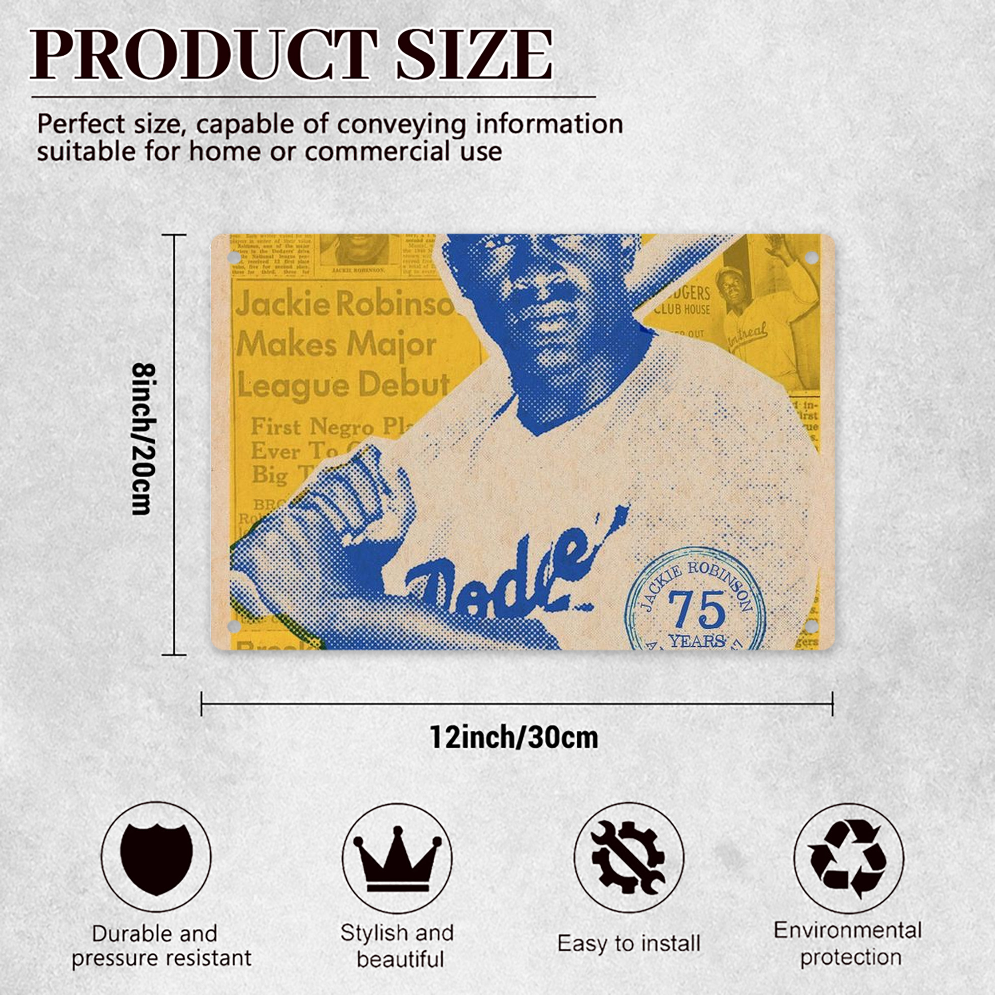  Decorative Aluminum Plaque – Horizontal Design – Durable, Stylish, Easy To Install – Ideal For Home, Office, Bar, And More