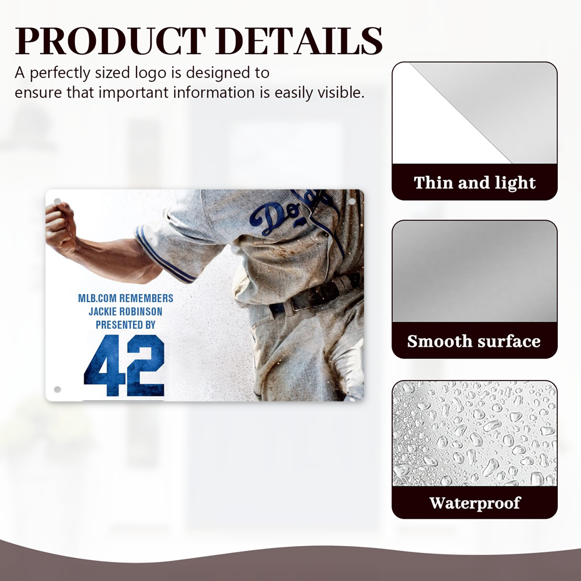  Decorative Aluminum Plaque – Horizontal Design – Durable, Stylish, Easy To Install – Ideal For Home, Office, Bar, And More