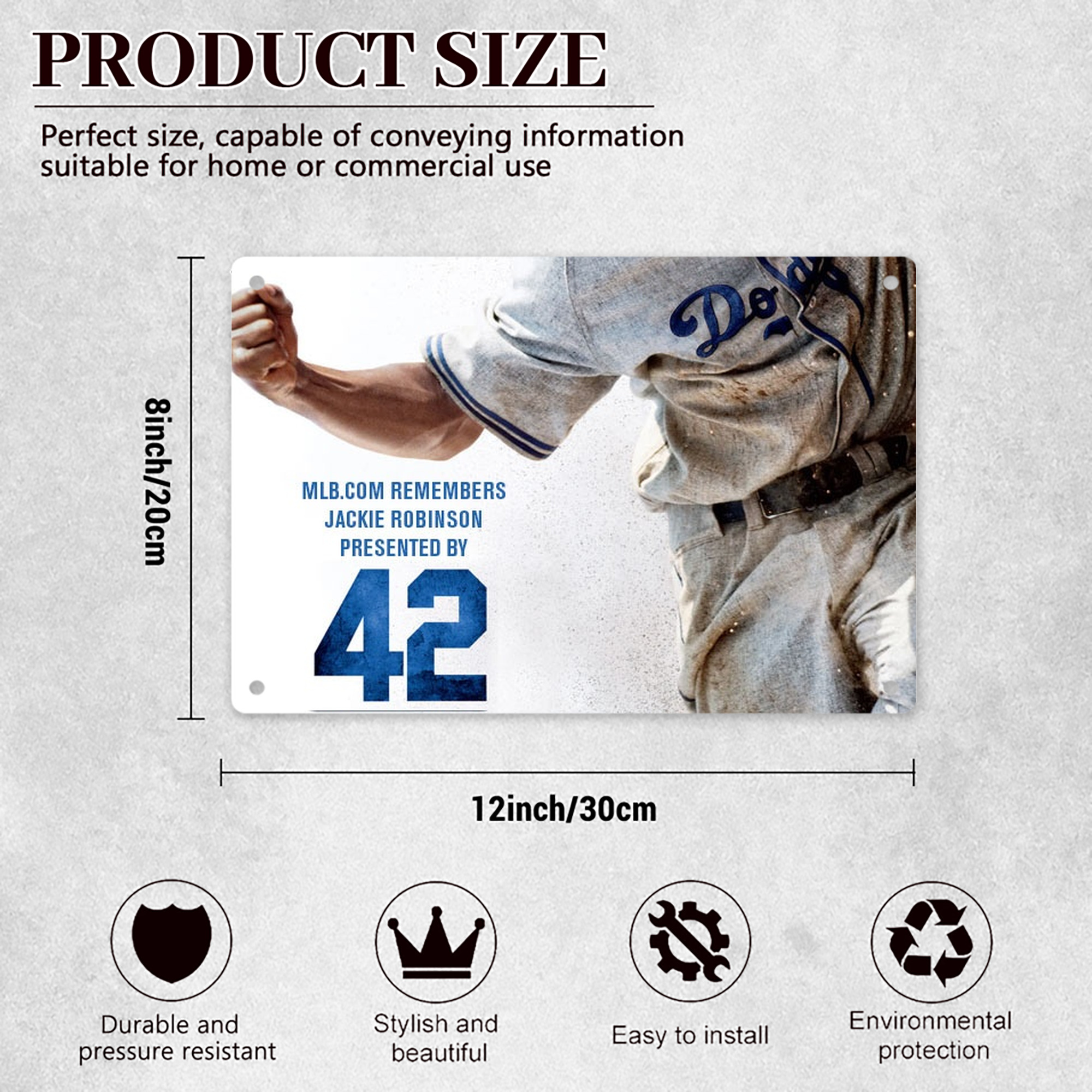  Decorative Aluminum Plaque – Horizontal Design – Durable, Stylish, Easy To Install – Ideal For Home, Office, Bar, And More