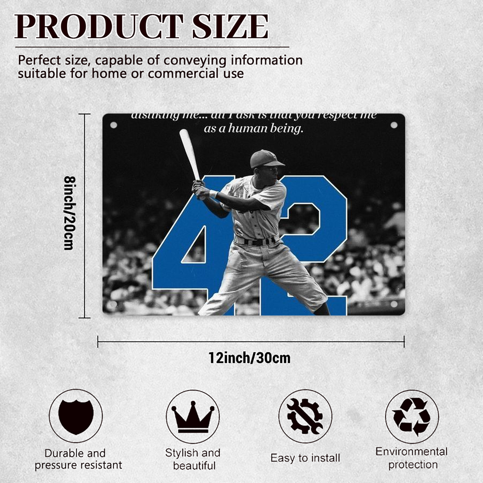  Decorative Aluminum Plaque – Horizontal Design – Durable, Stylish, Easy To Install – Ideal For Home, Office, Bar, And More