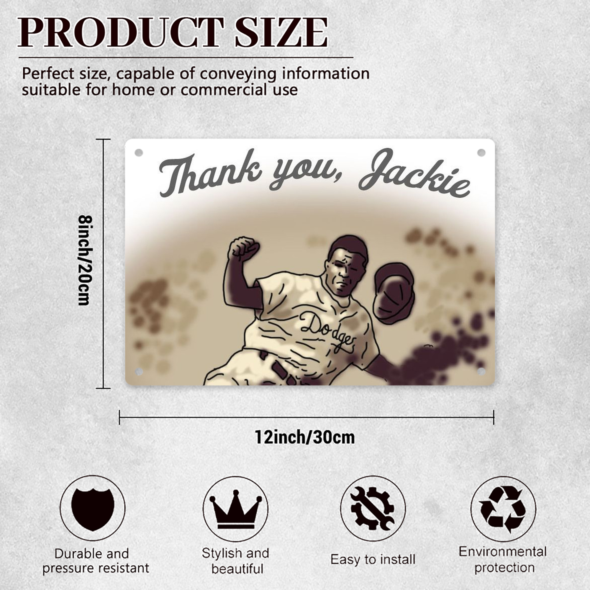  Decorative Aluminum Plaque – Horizontal Design – Durable, Stylish, Easy To Install – Ideal For Home, Office, Bar, And More