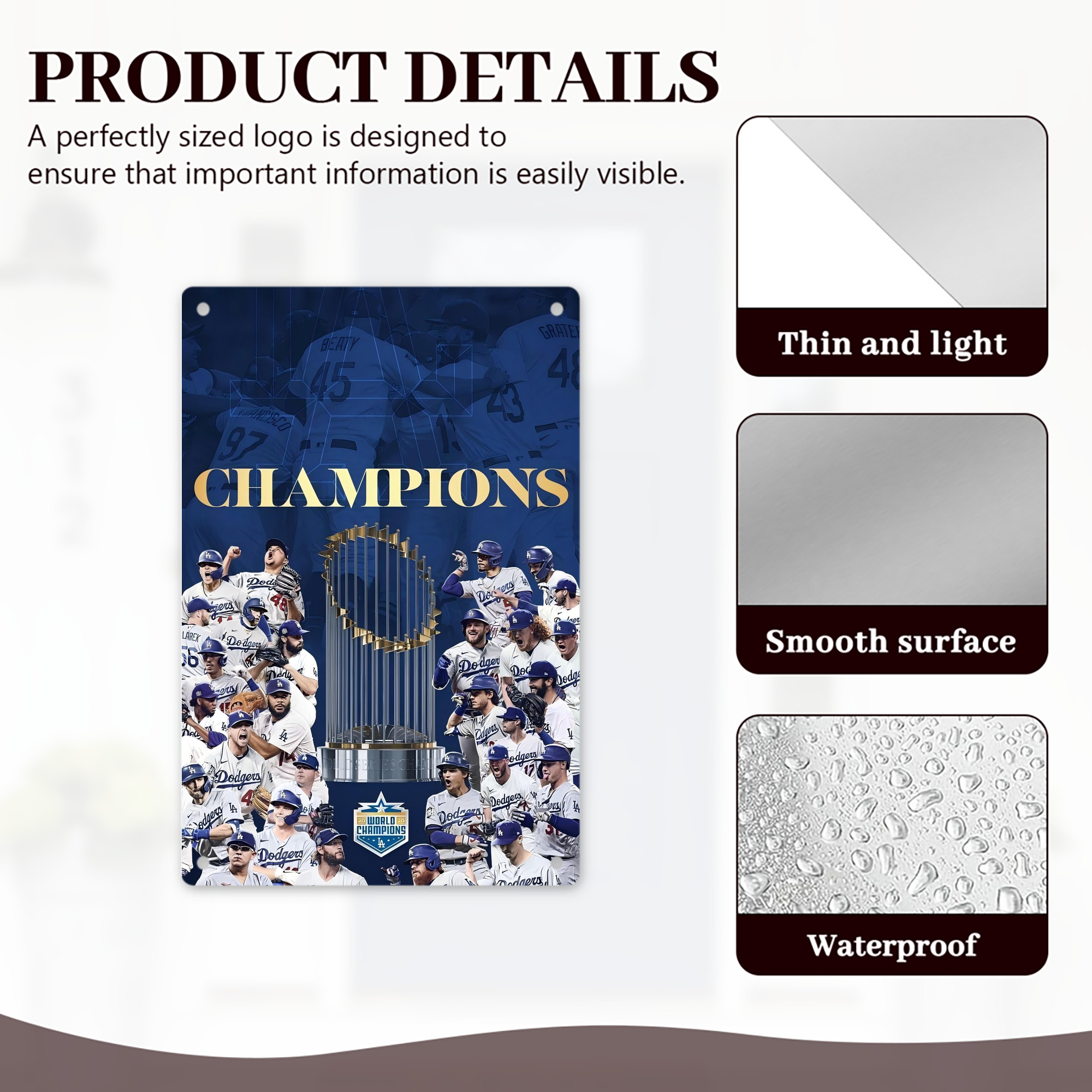  8x12inch Vertical Aluminum Sign - Durable Fade-Resistant Indoor/Outdoor Safety & Information Plaque For Office, Hotel, Restaurant, Bar, Public Spaces