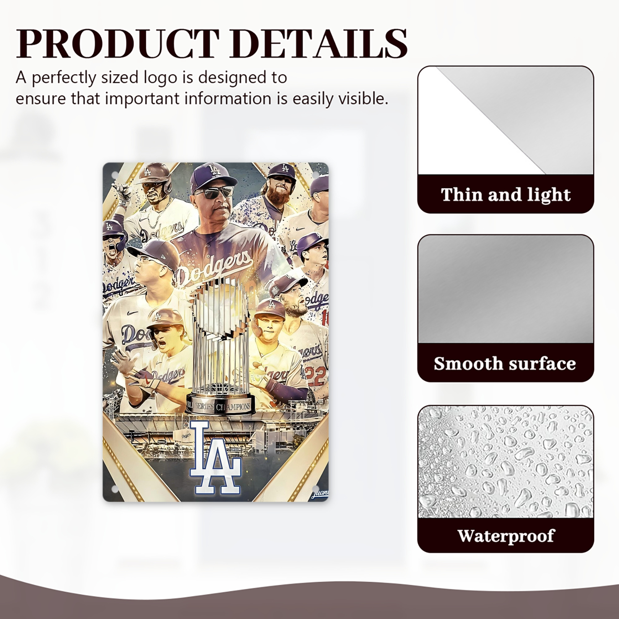  8x12inch Vertical Aluminum Sign - Durable Fade-Resistant Indoor/Outdoor Safety & Information Plaque For Office, Hotel, Restaurant, Bar, Public Spaces