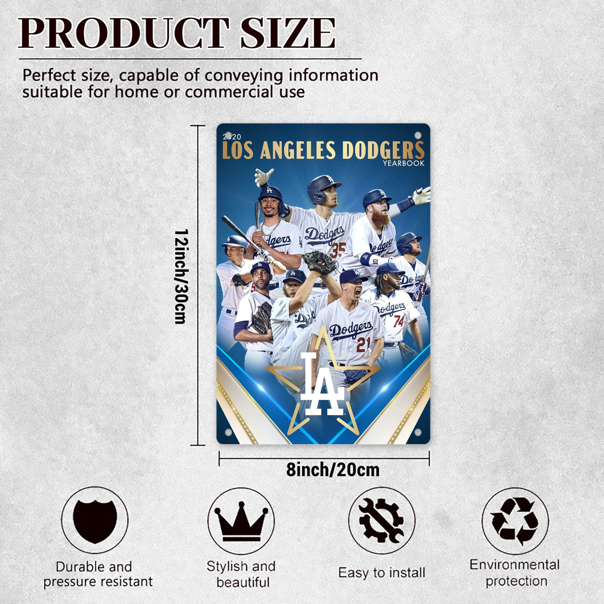  8x12inch Vertical Aluminum Sign - Durable Fade-Resistant Indoor/Outdoor Safety & Information Plaque For Office, Hotel, Restaurant, Bar, Public Spaces