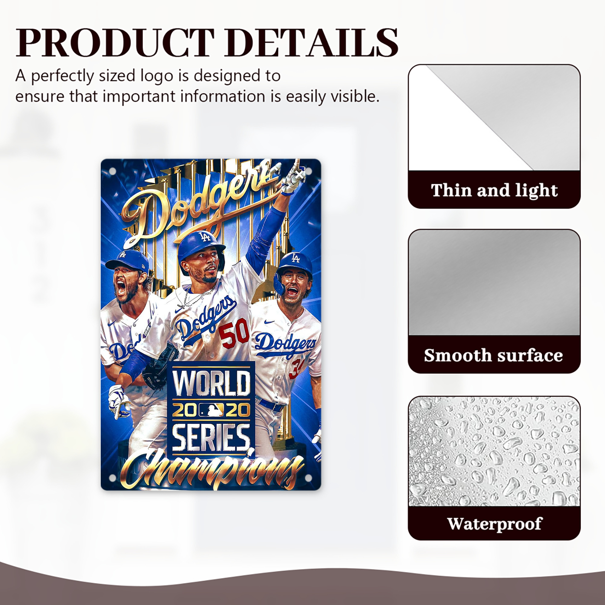  8x12inch Vertical Aluminum Sign - Durable Fade-Resistant Indoor/Outdoor Safety & Information Plaque For Office, Hotel, Restaurant, Bar, Public Spaces