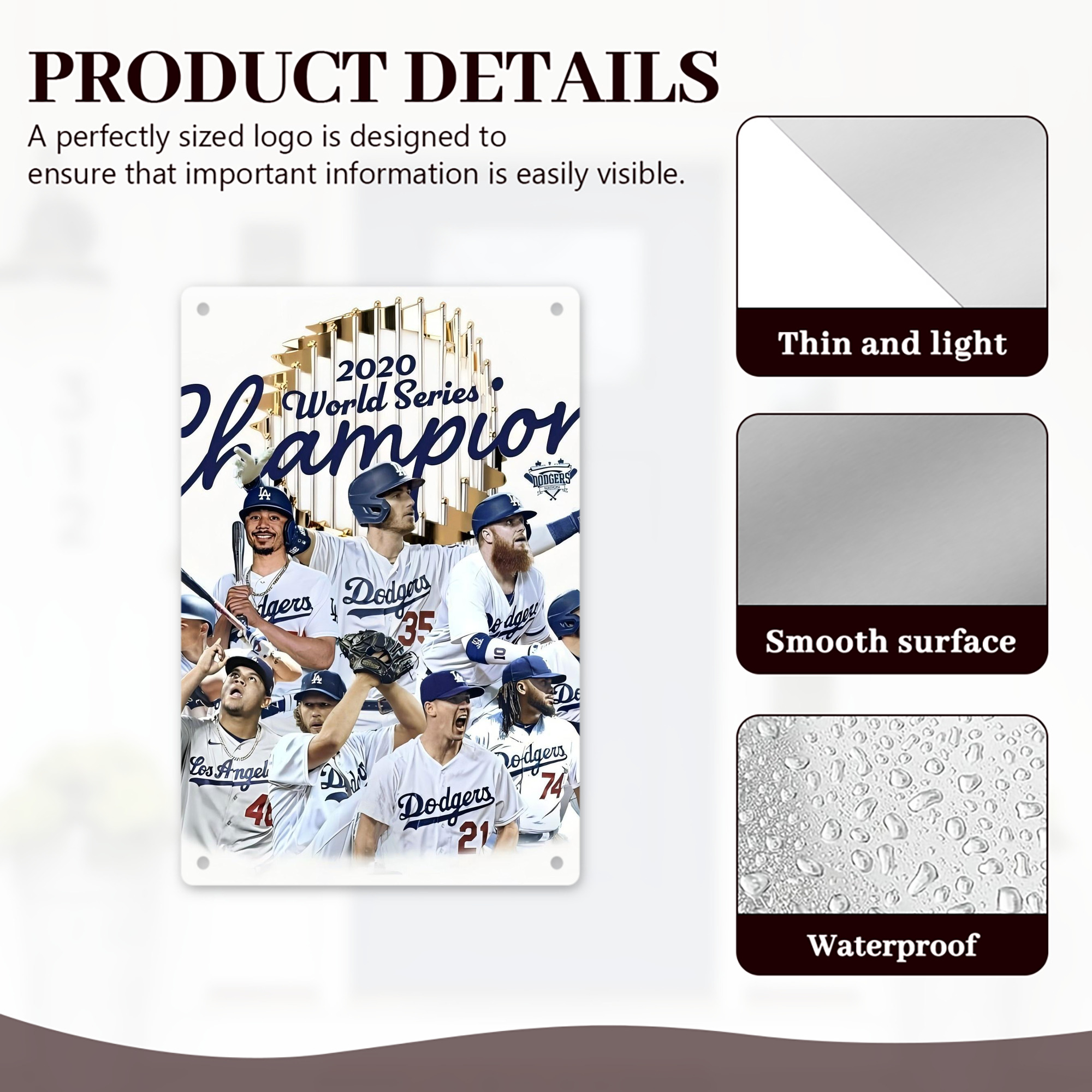  8x12inch Vertical Aluminum Sign - Durable Fade-Resistant Indoor/Outdoor Safety & Information Plaque For Office, Hotel, Restaurant, Bar, Public Spaces