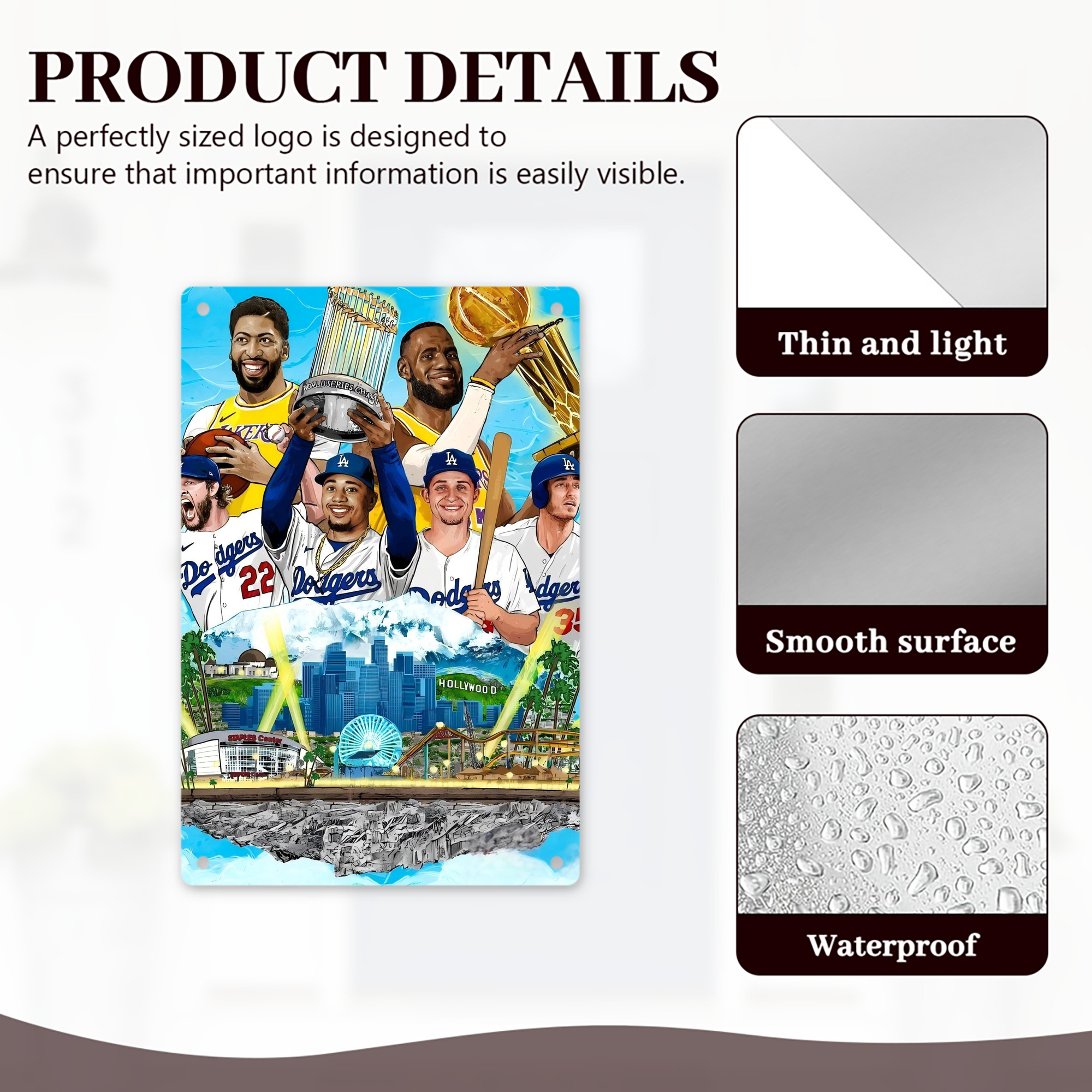  8x12inch Vertical Aluminum Sign - Durable Fade-Resistant Indoor/Outdoor Safety & Information Plaque For Office, Hotel, Restaurant, Bar, Public Spaces