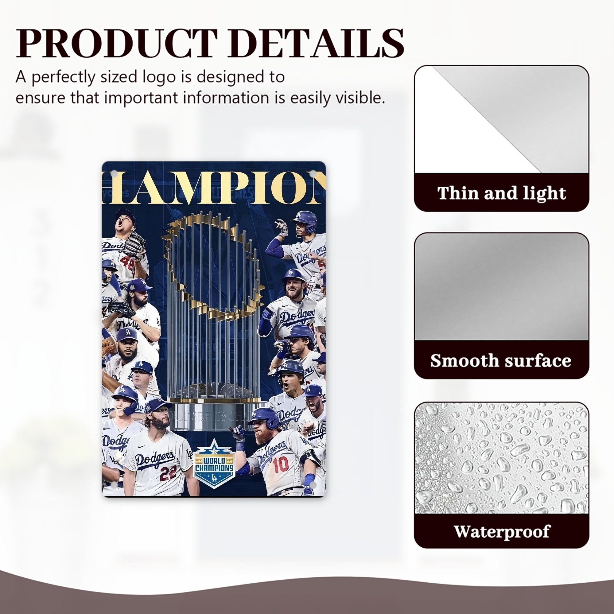  8x12inch Vertical Aluminum Sign - Durable Fade-Resistant Indoor/Outdoor Safety & Information Plaque For Office, Hotel, Restaurant, Bar, Public Spaces