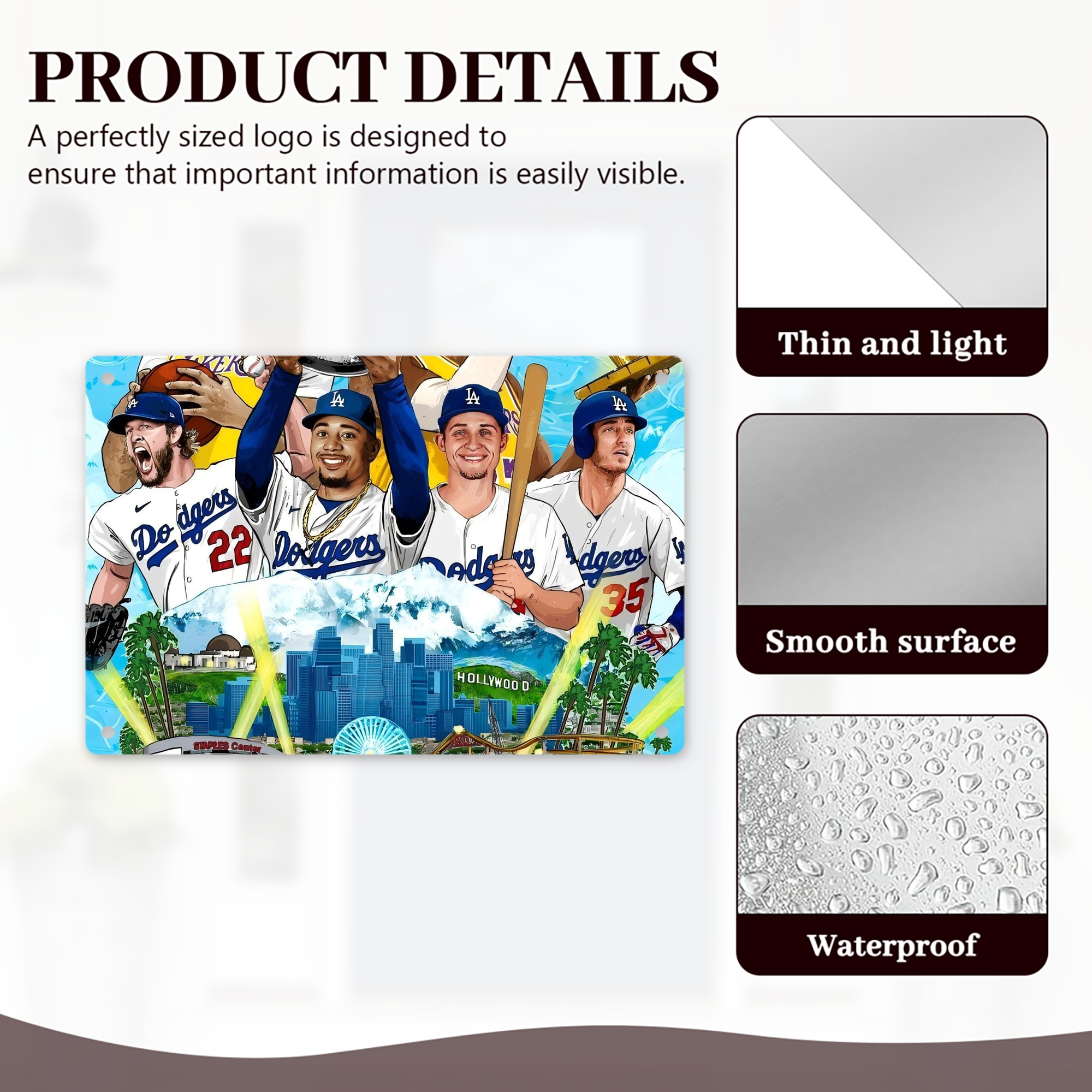  Decorative Aluminum Plaque – Horizontal Design – Durable, Stylish, Easy To Install – Ideal For Home, Office, Bar, And More