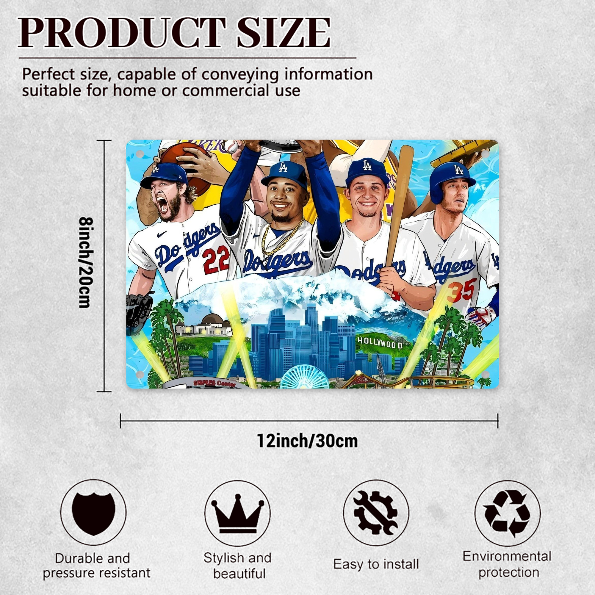  Decorative Aluminum Plaque – Horizontal Design – Durable, Stylish, Easy To Install – Ideal For Home, Office, Bar, And More