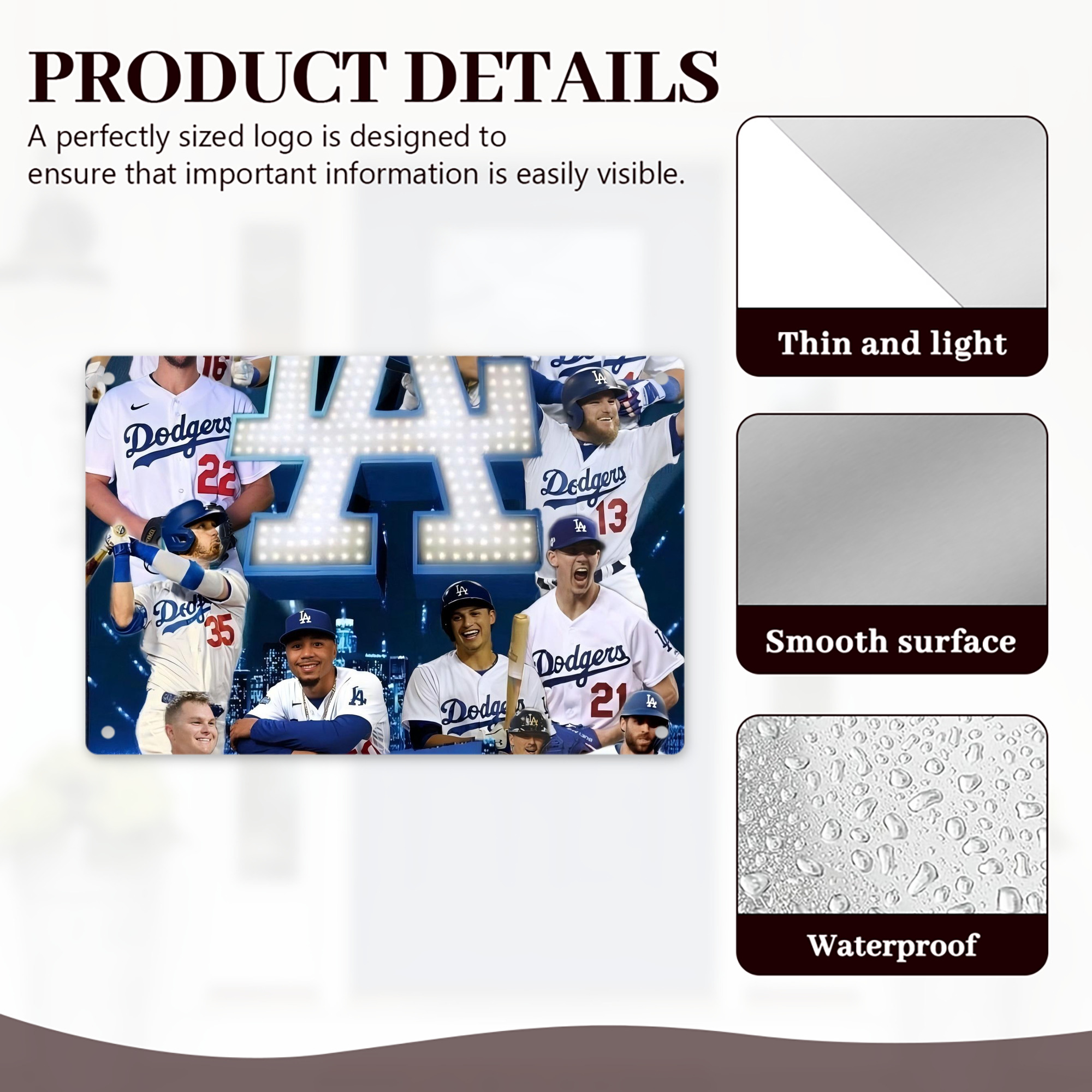  Decorative Aluminum Plaque – Horizontal Design – Durable, Stylish, Easy To Install – Ideal For Home, Office, Bar, And More