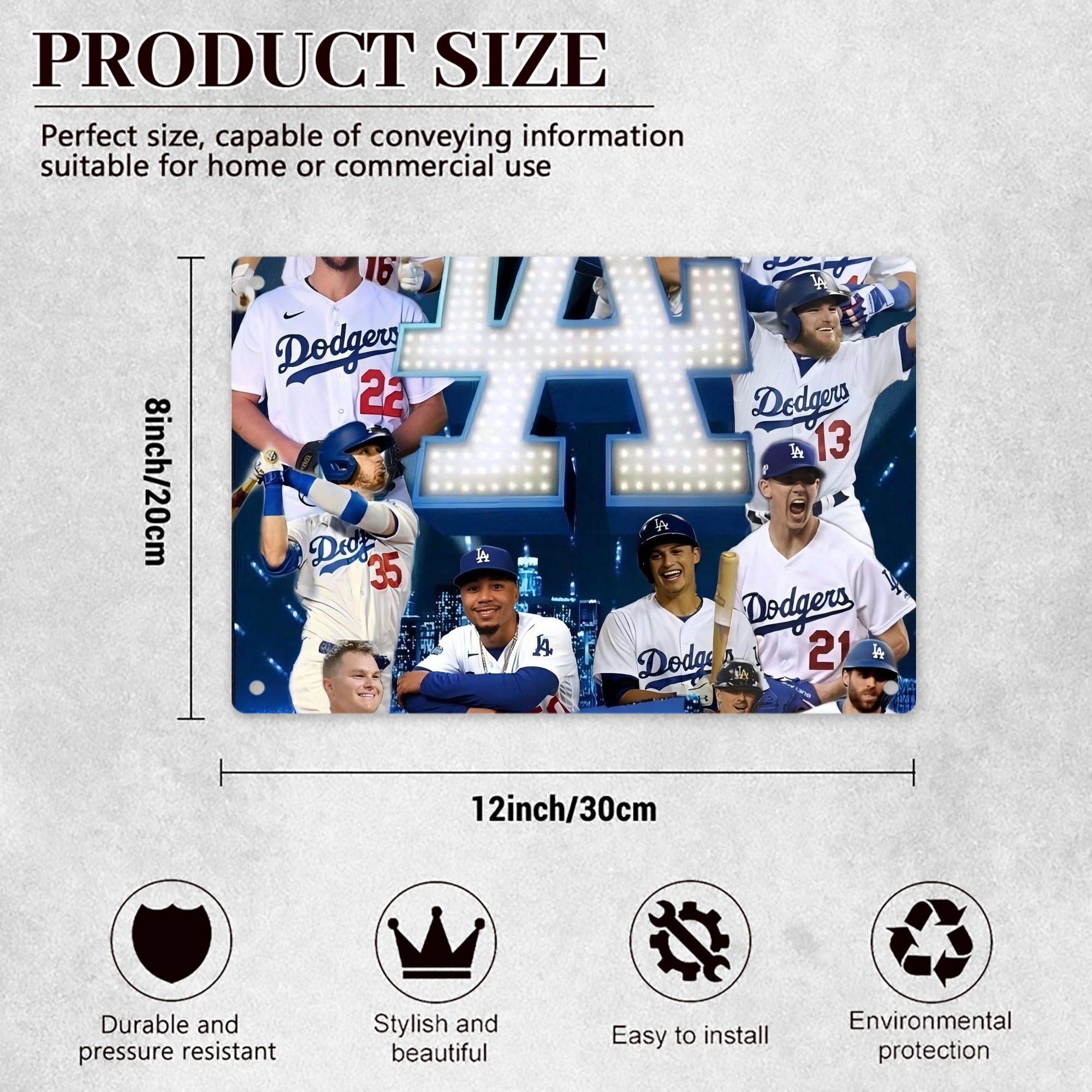  Decorative Aluminum Plaque – Horizontal Design – Durable, Stylish, Easy To Install – Ideal For Home, Office, Bar, And More