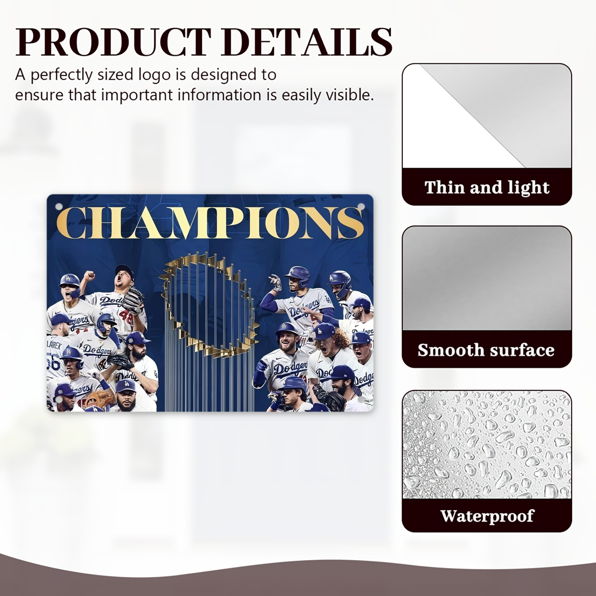  Decorative Aluminum Plaque – Horizontal Design – Durable, Stylish, Easy To Install – Ideal For Home, Office, Bar, And More