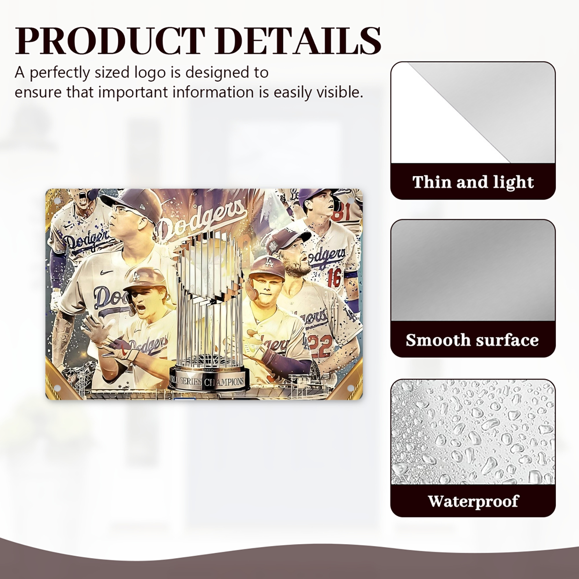  Decorative Aluminum Plaque – Horizontal Design – Durable, Stylish, Easy To Install – Ideal For Home, Office, Bar, And More