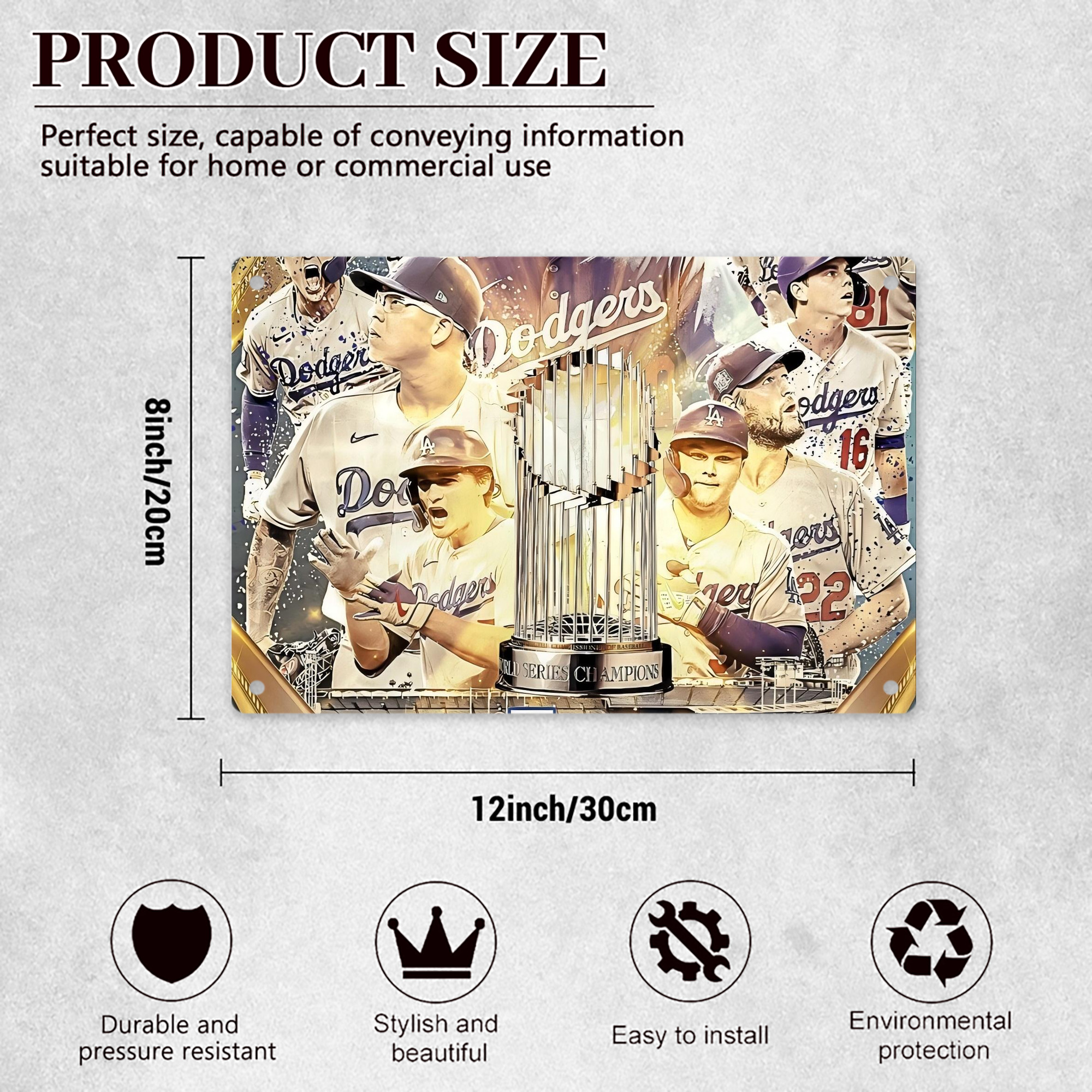  Decorative Aluminum Plaque – Horizontal Design – Durable, Stylish, Easy To Install – Ideal For Home, Office, Bar, And More