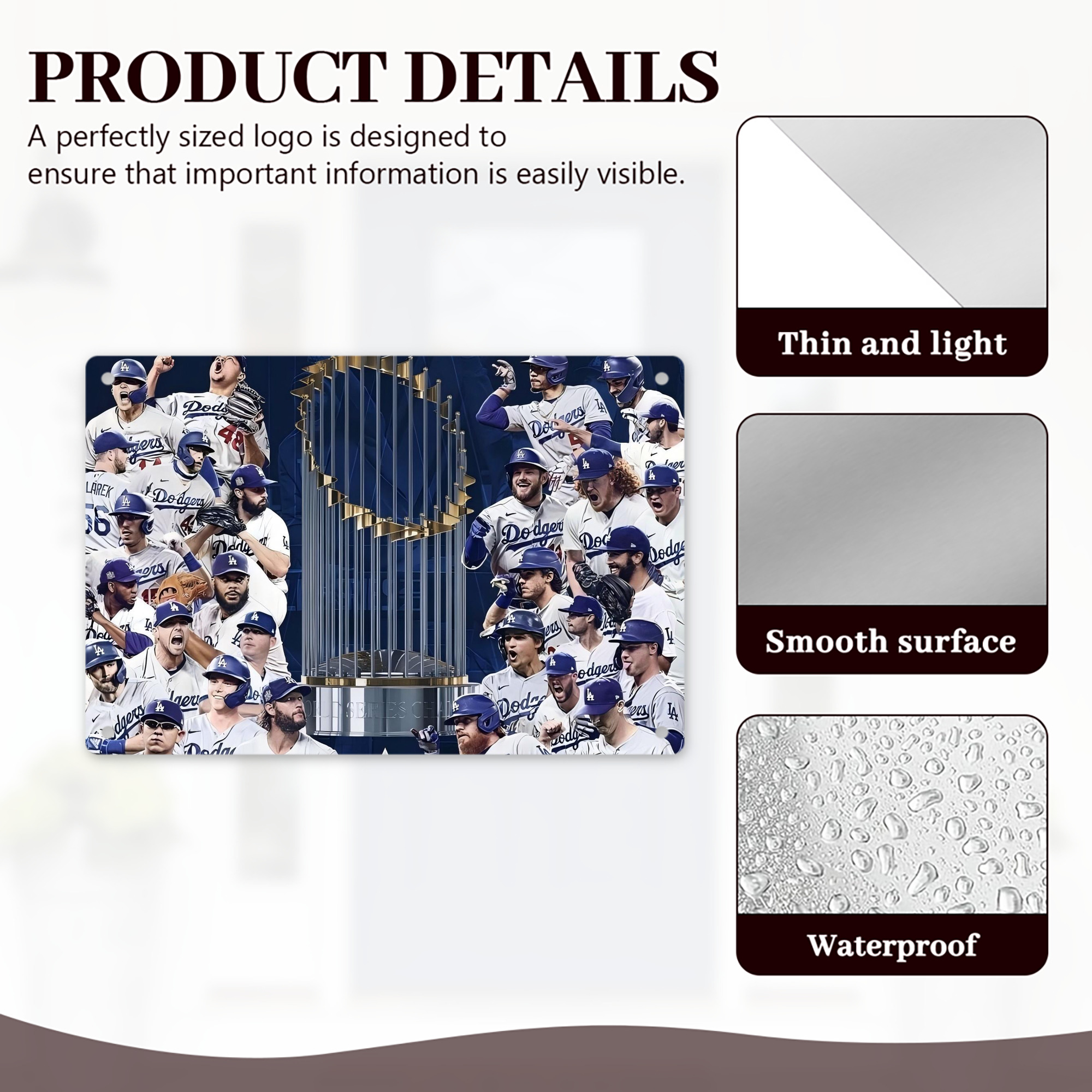  Decorative Aluminum Plaque – Horizontal Design – Durable, Stylish, Easy To Install – Ideal For Home, Office, Bar, And More