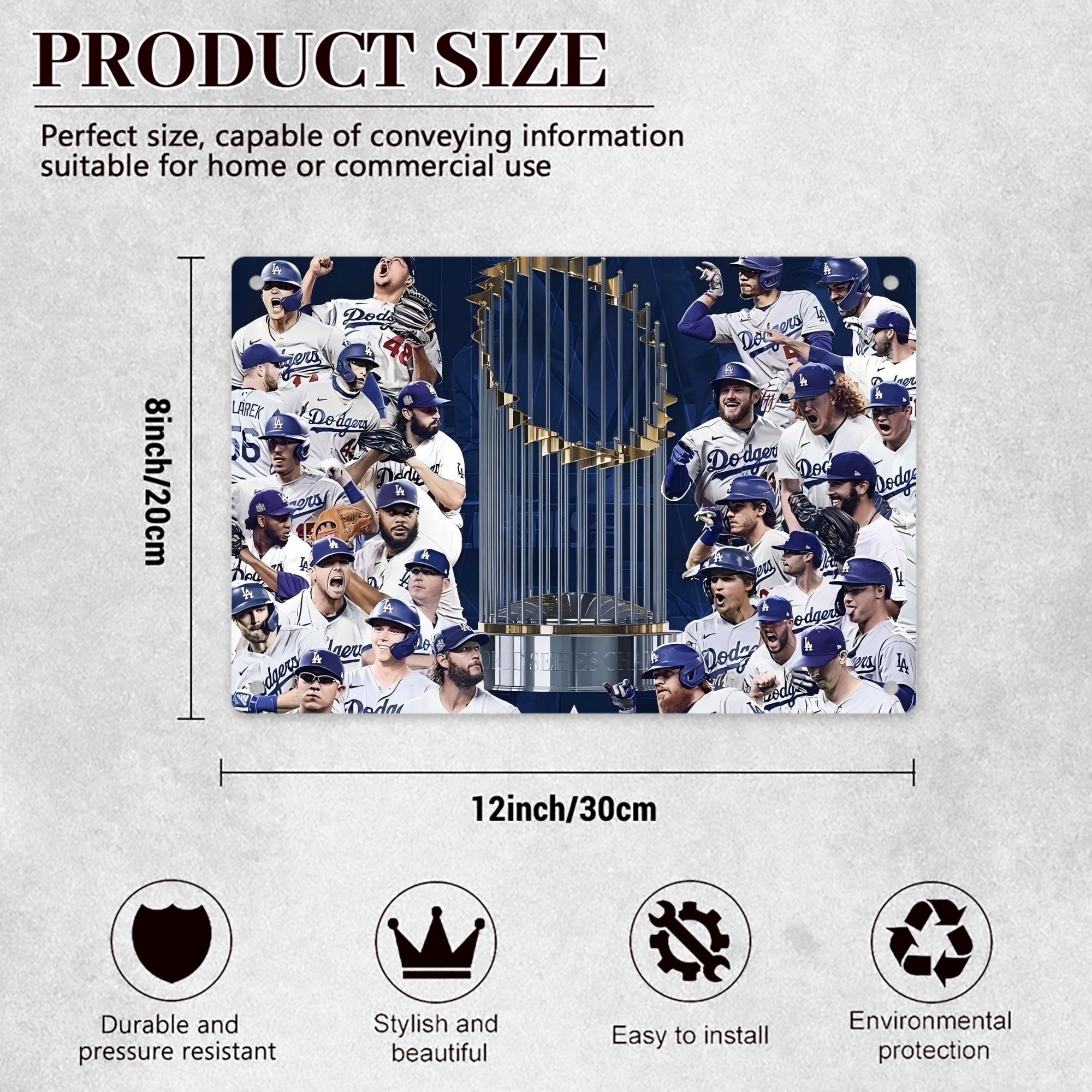  Decorative Aluminum Plaque – Horizontal Design – Durable, Stylish, Easy To Install – Ideal For Home, Office, Bar, And More